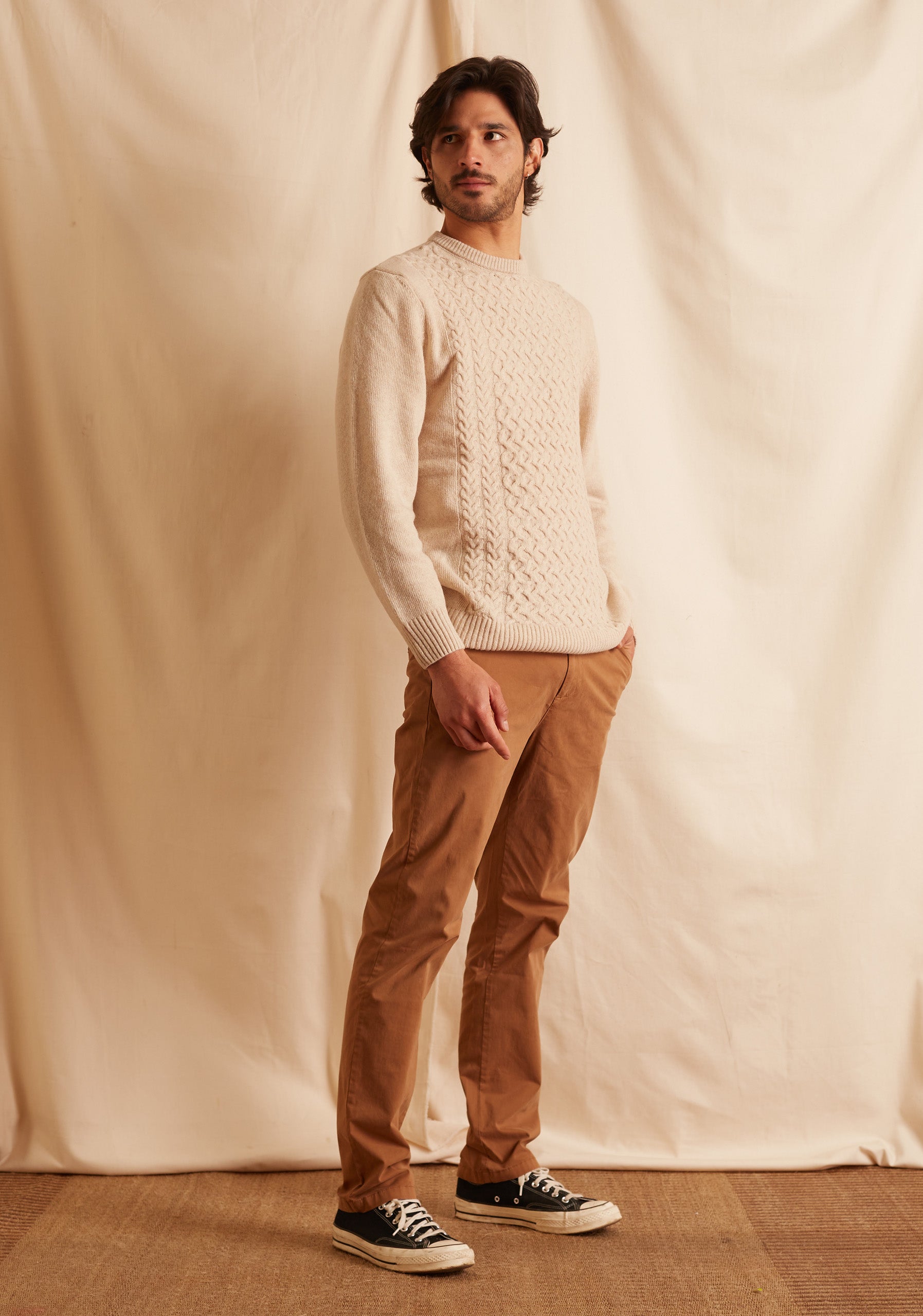 Toronto Sweater in Bone fleck