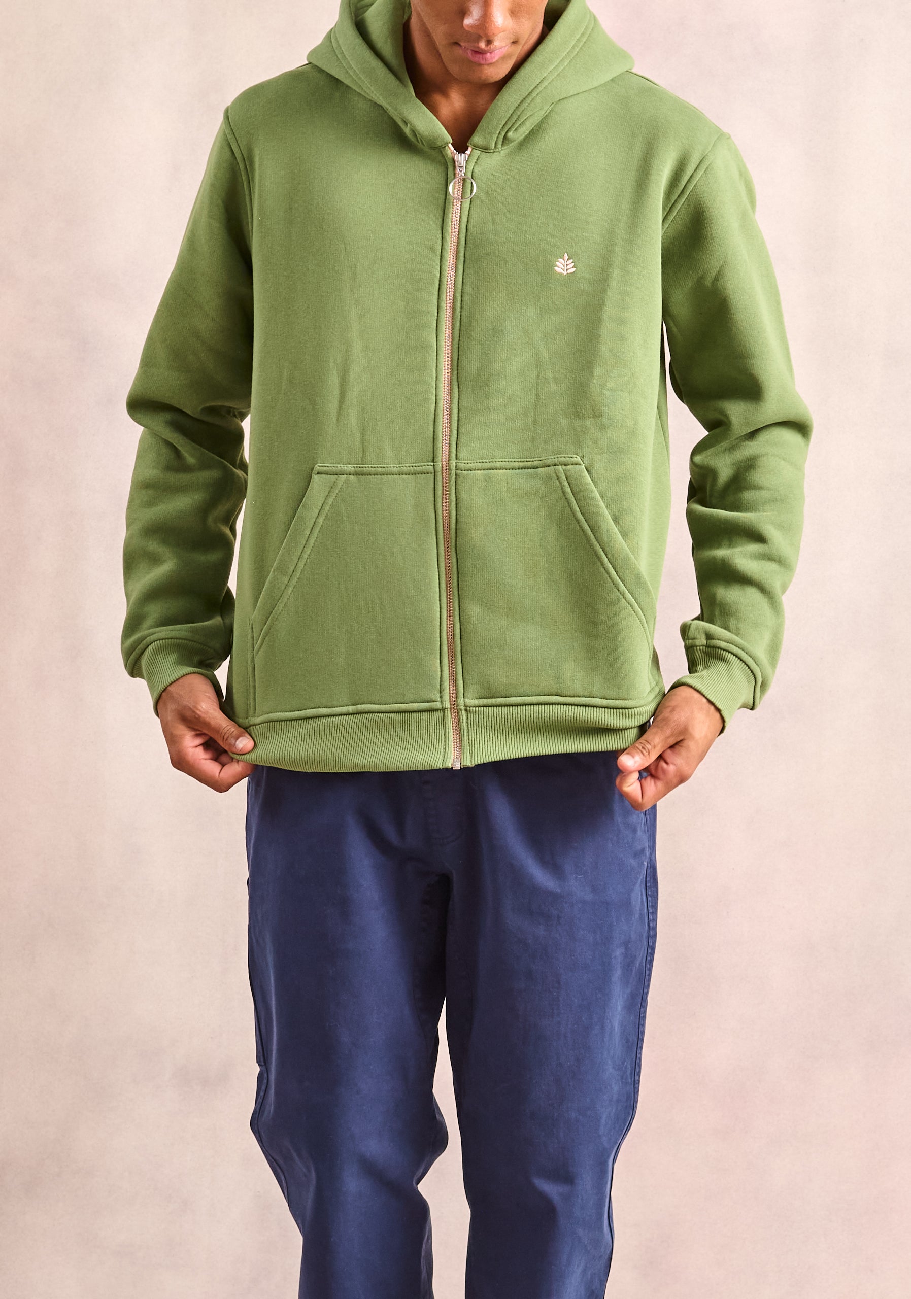 Zipper Green Hoodie