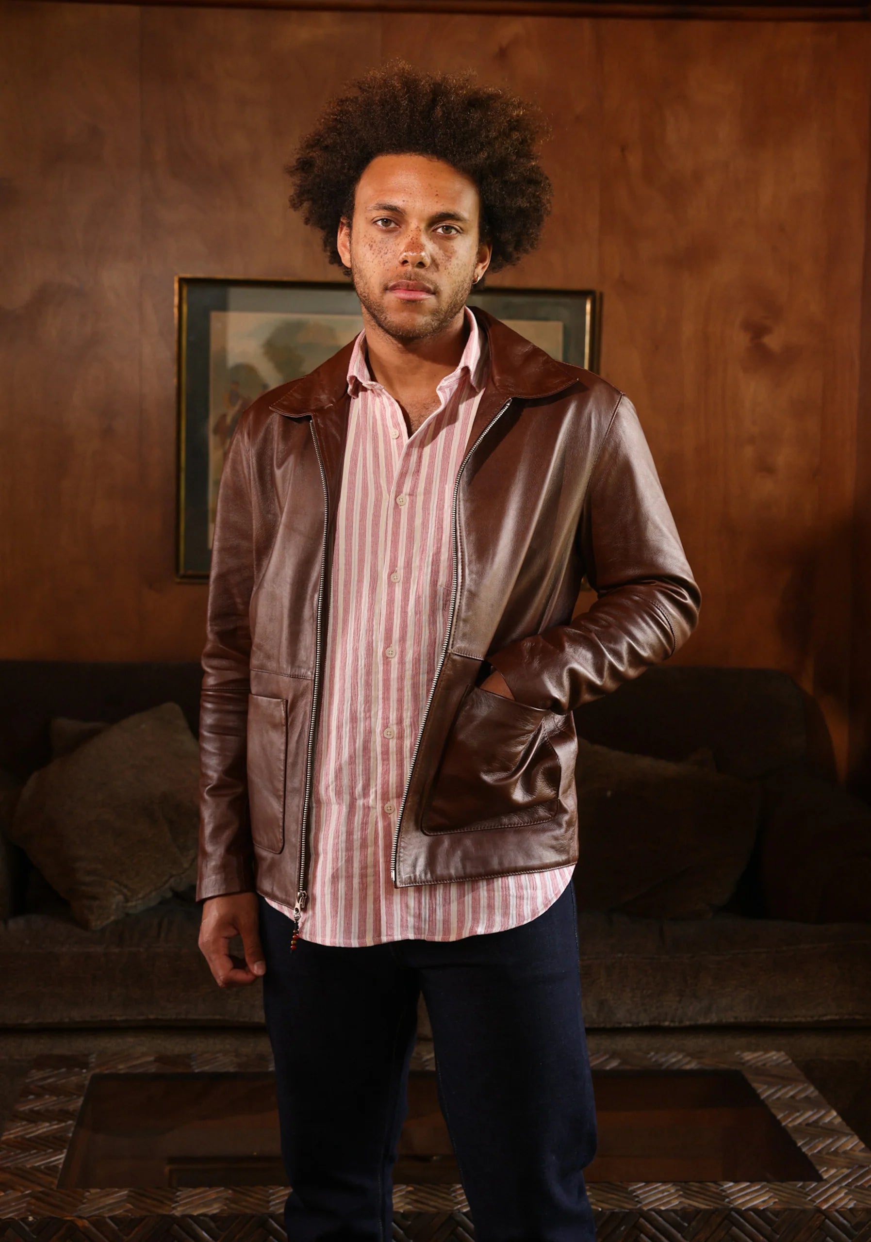 Frankfurt Tobacco Leather Jacket