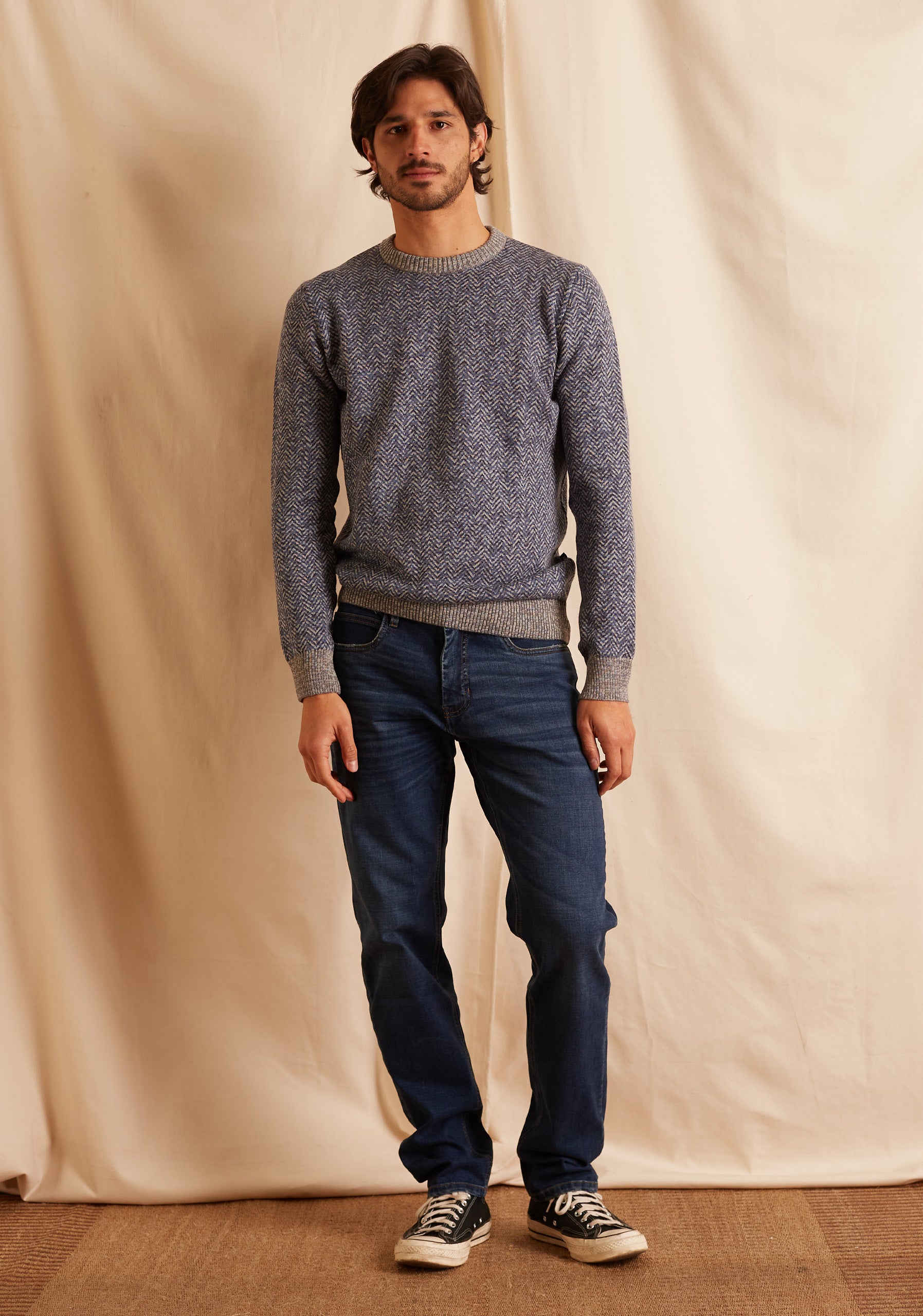Gray Jacquard Sweater MZ