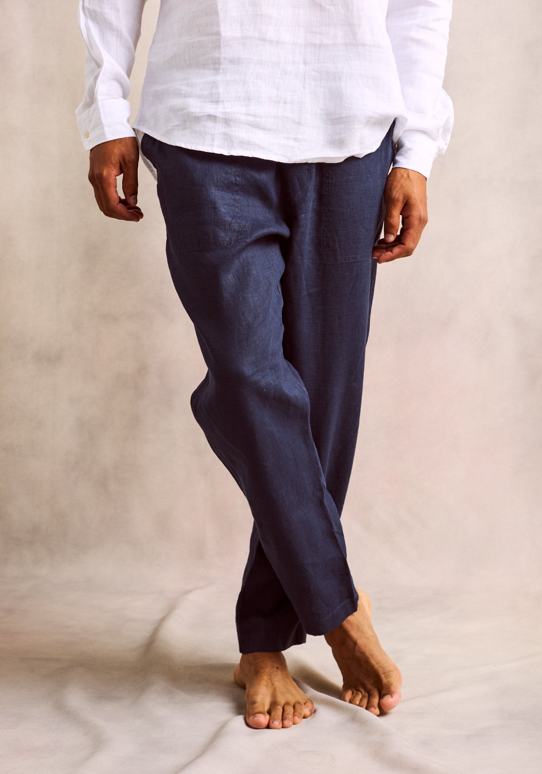 Hopkins Linen Dark Blue Jogger