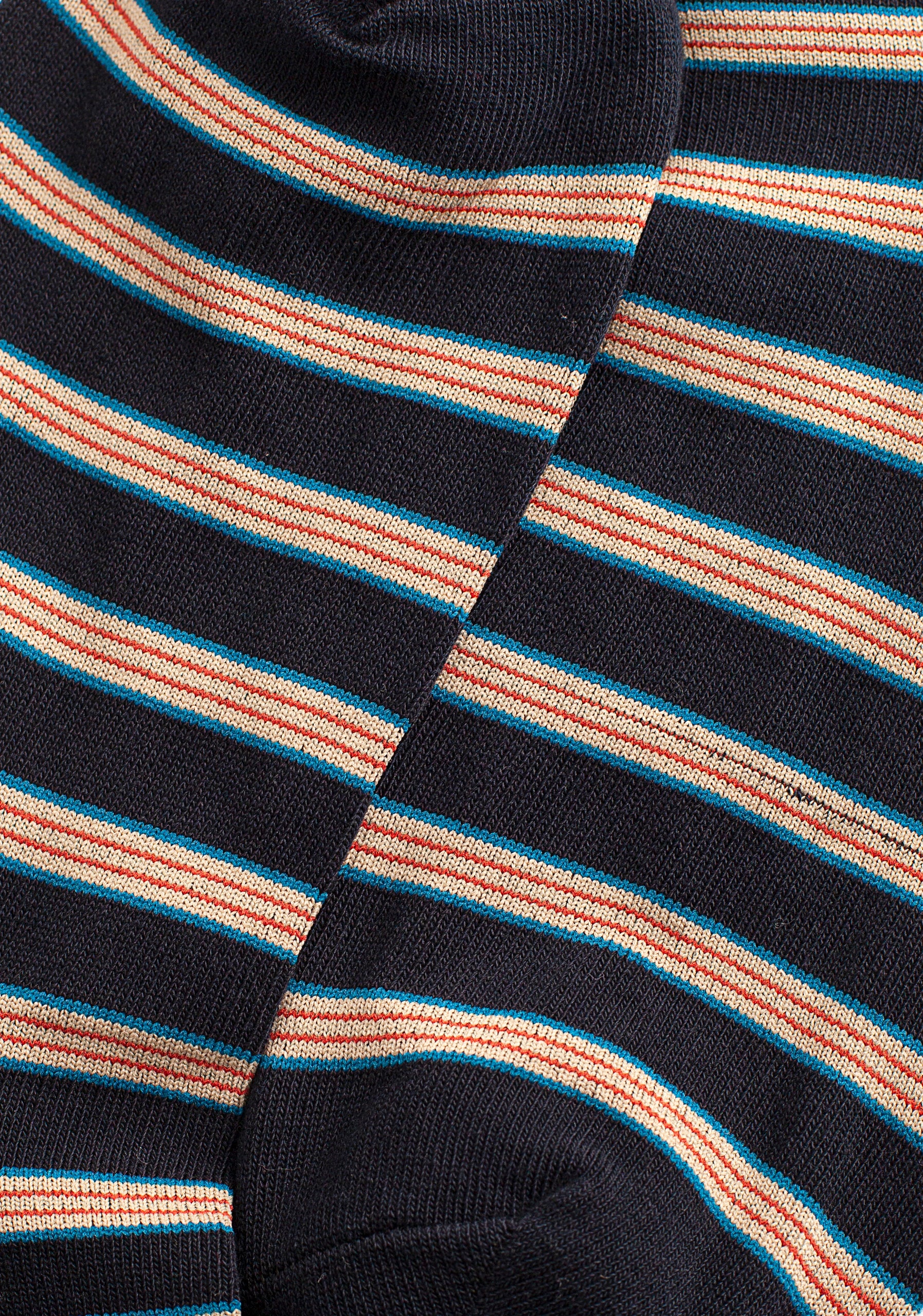 Formal Striped Socks, Dark Blue