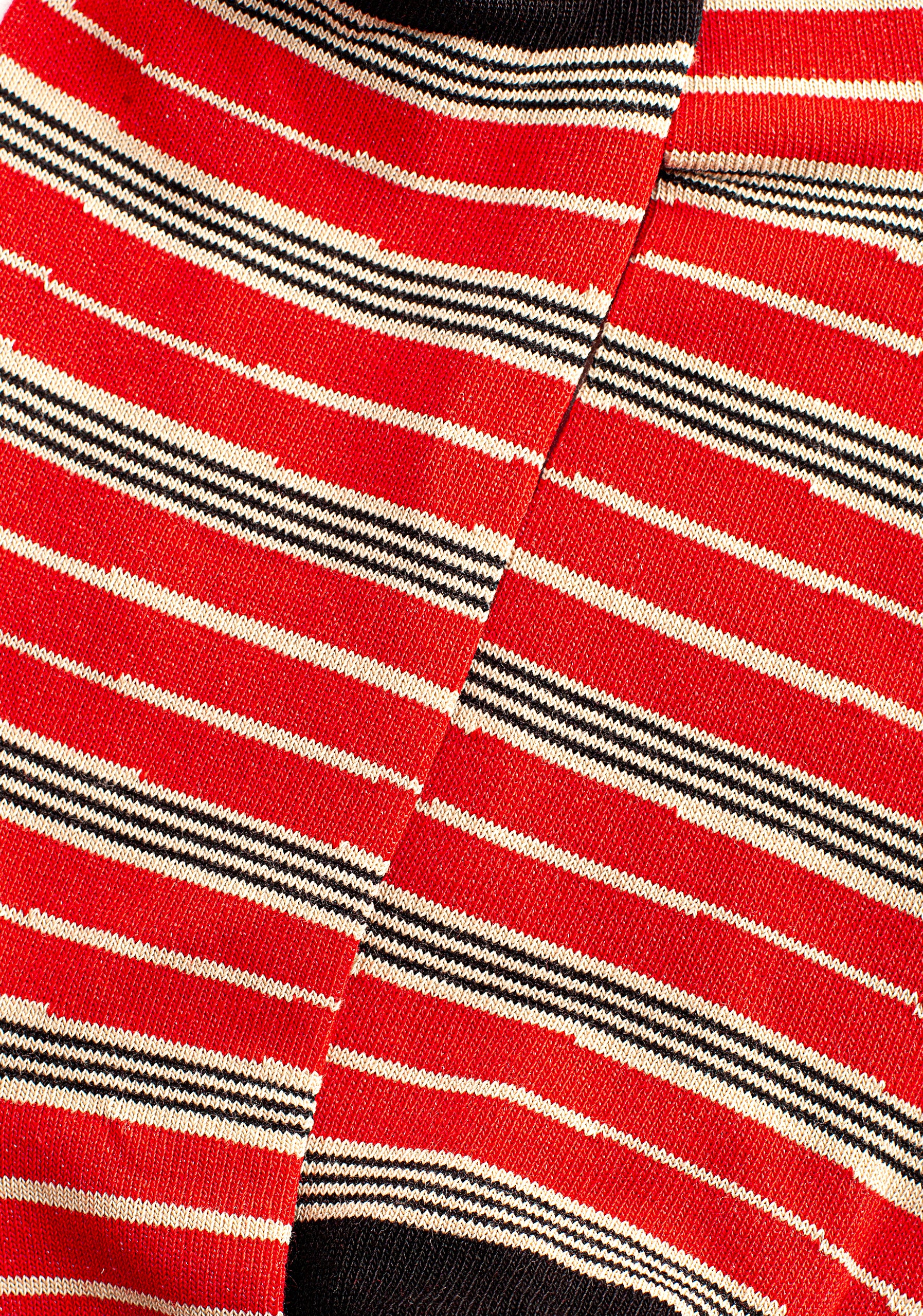 Fd. Black-Red Formal Striped Socks