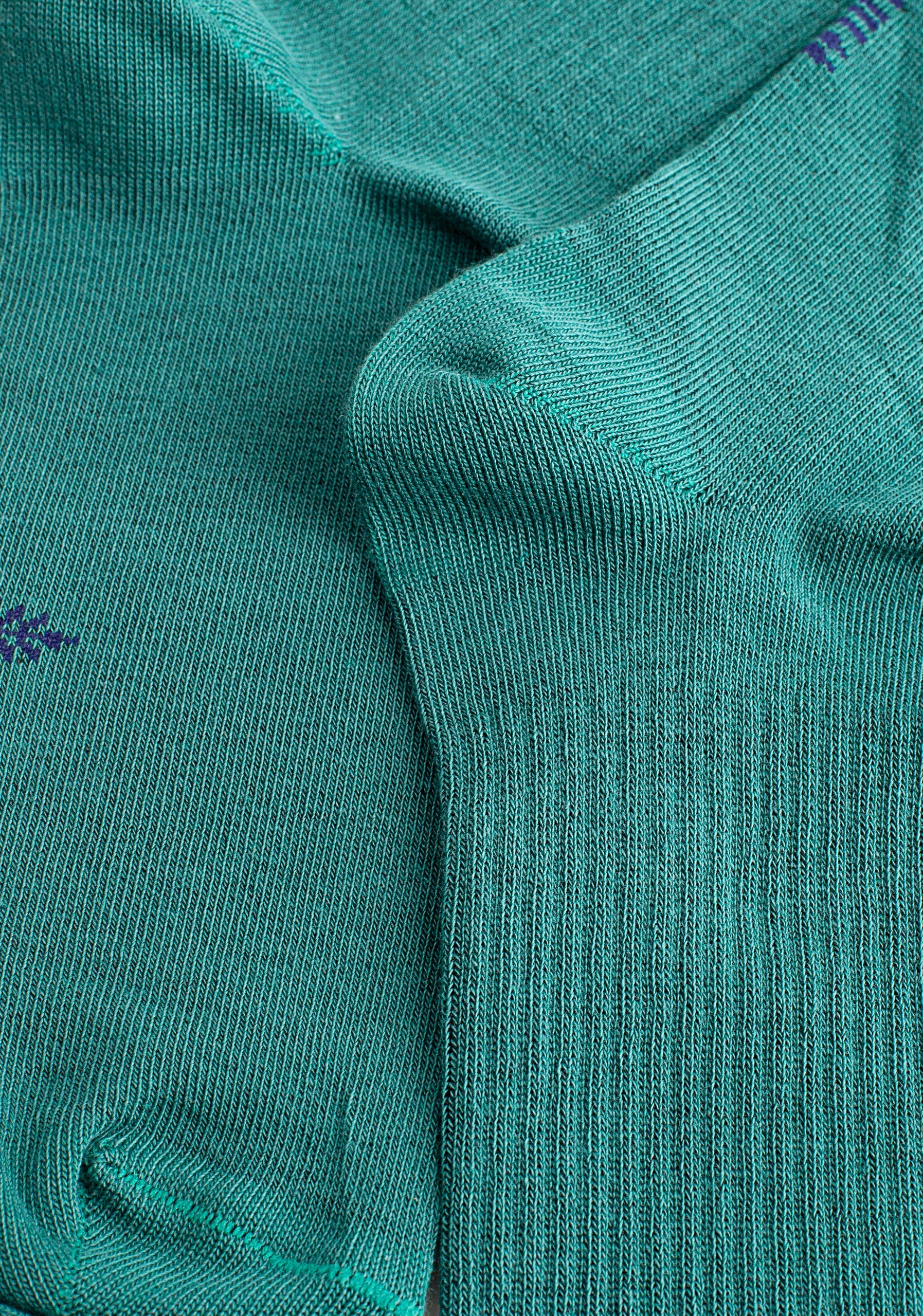 Medium Green Jaquard Tights