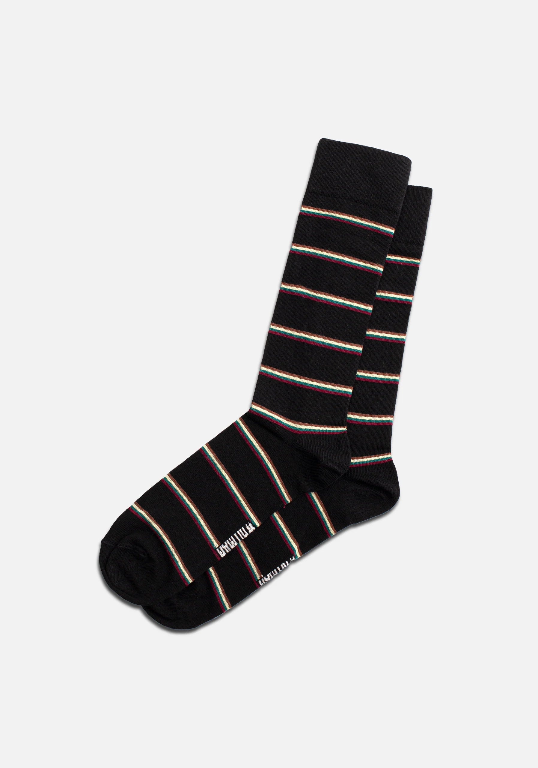 Black - Multicolor Striped Stockings
