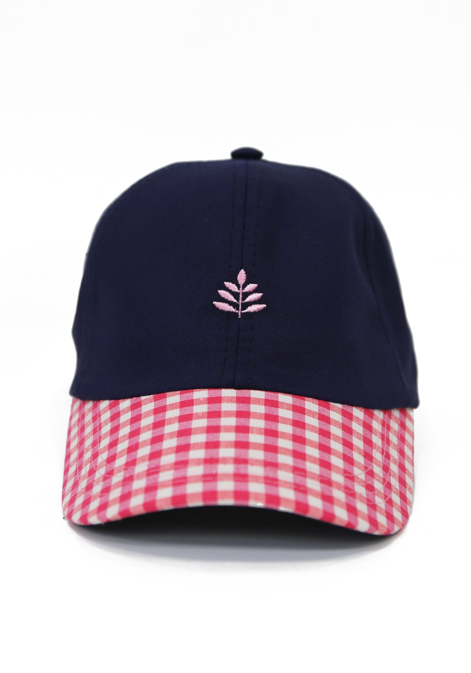 Atenas Cap Navy Blue-Pink Checked