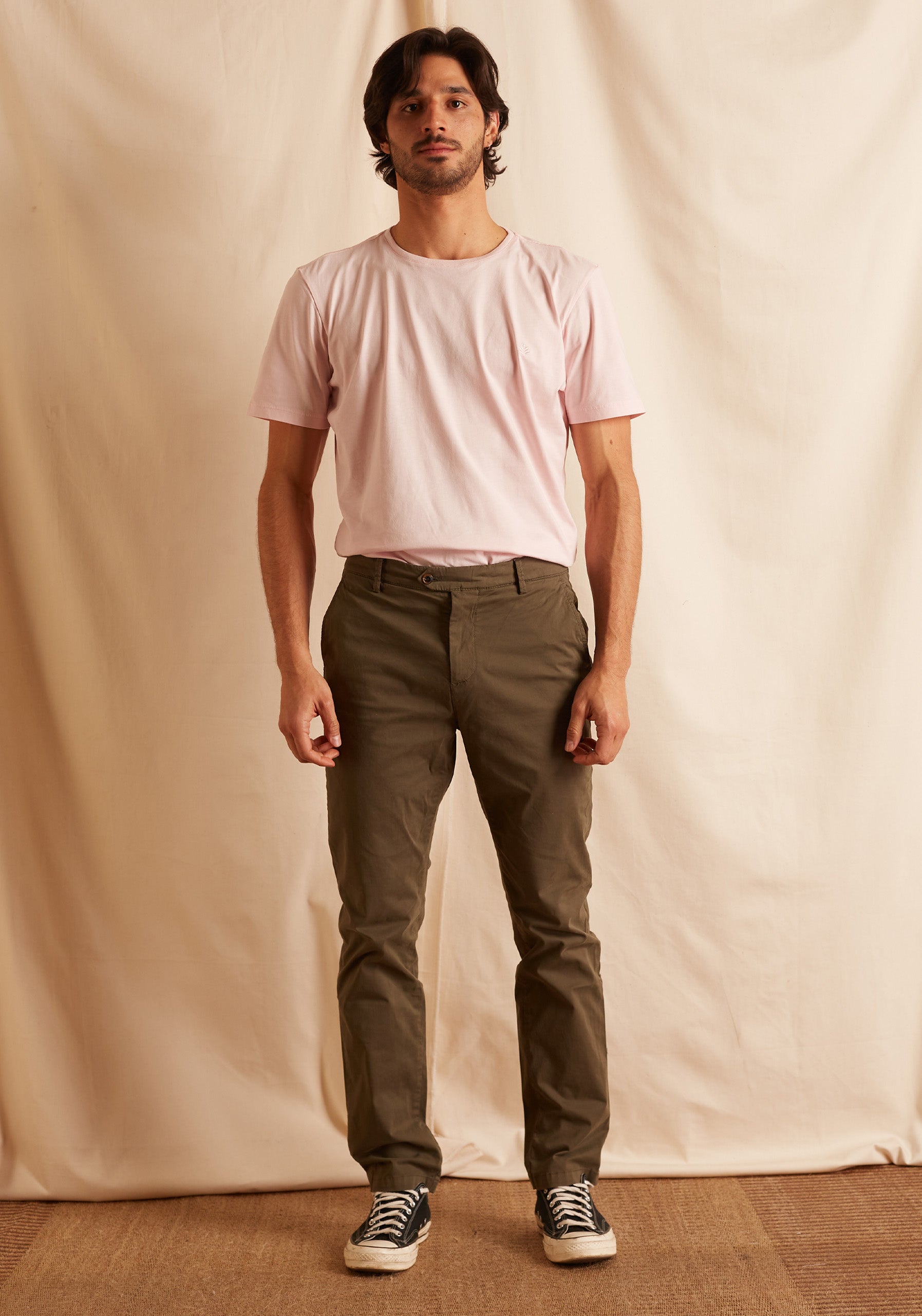 Olive Green Chino Trousers