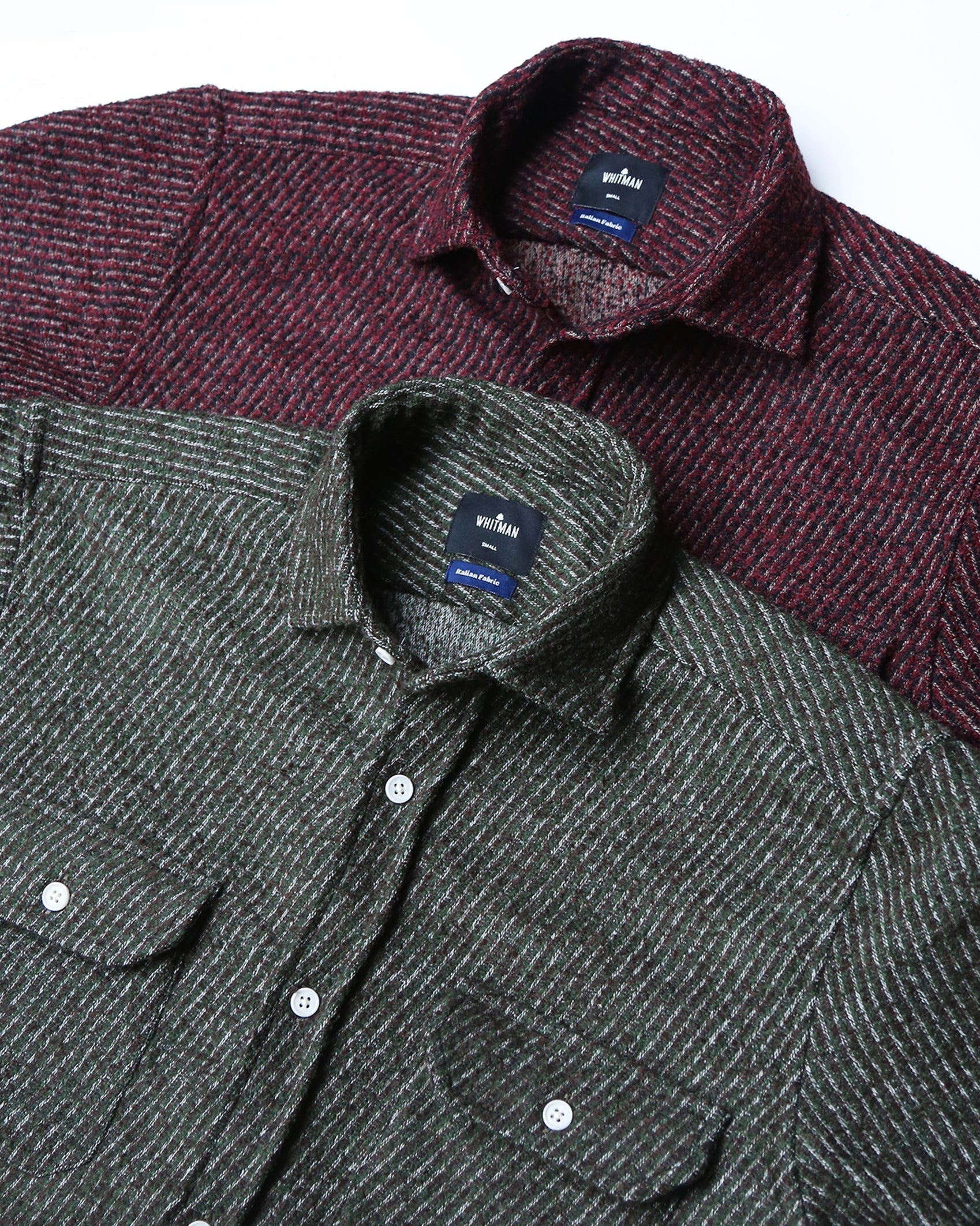 Over Shirt Wine Wool  Lines