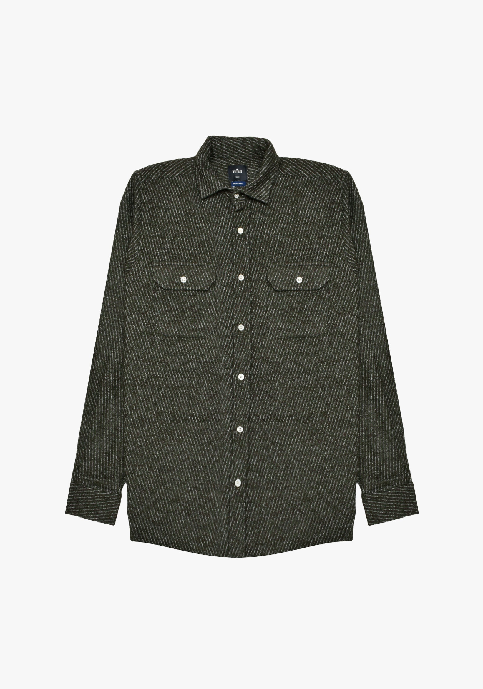 Over Shirt Wool Green Lines