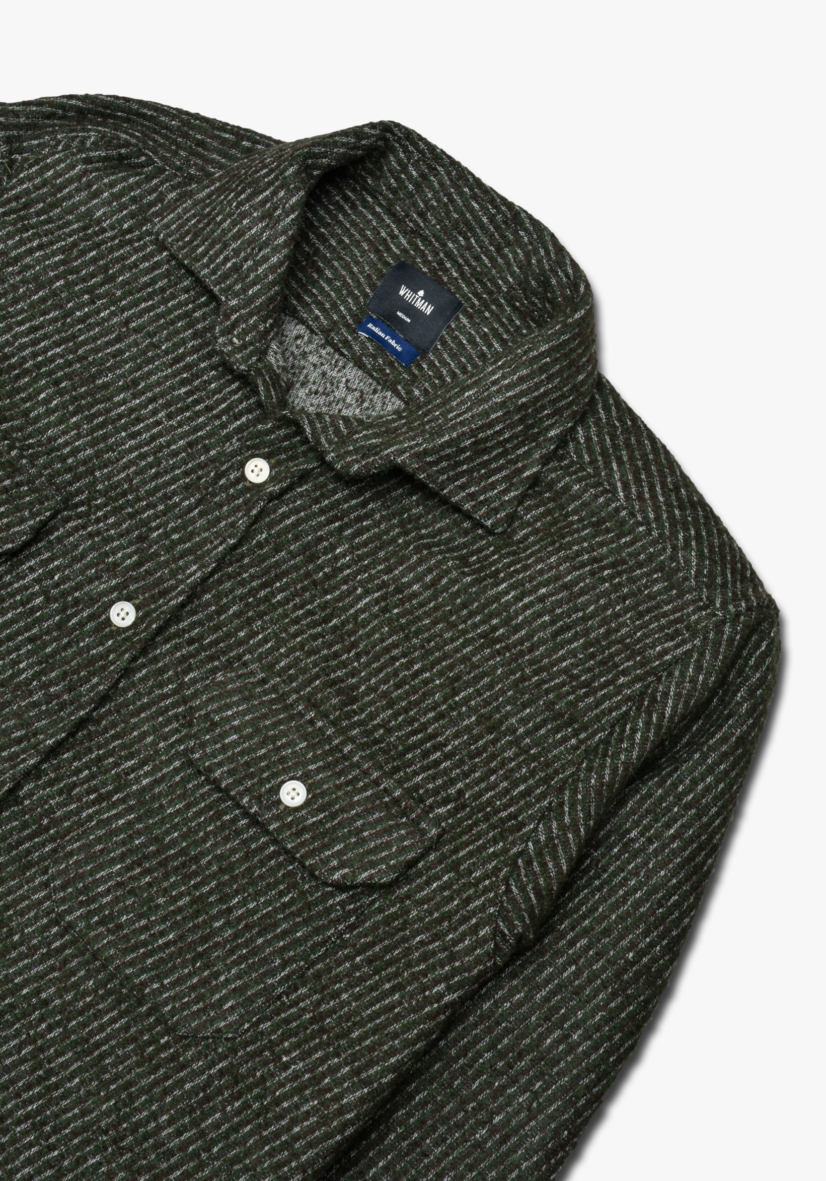 Over Shirt Wool Green Lines