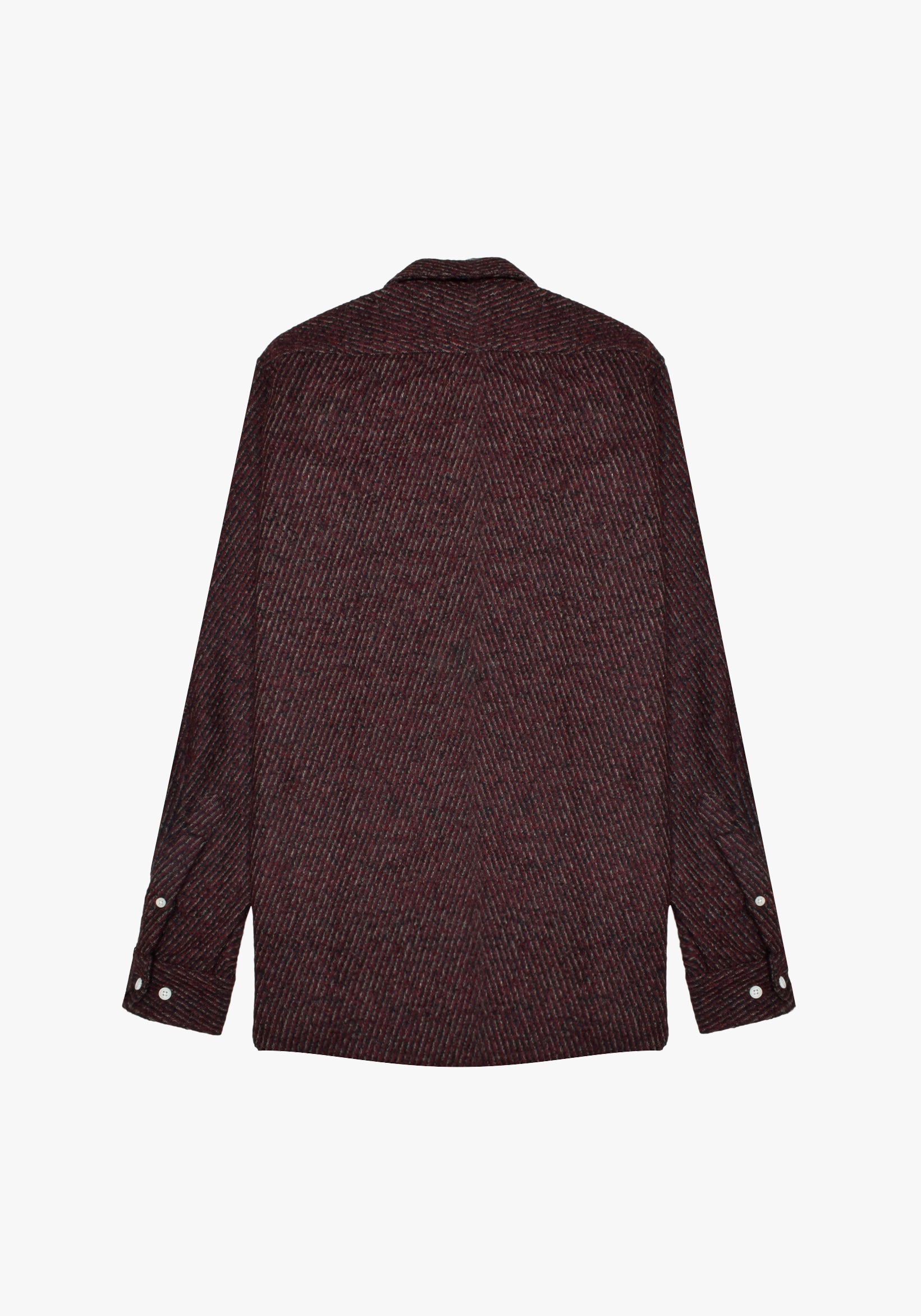 Over Shirt Wine Wool  Lines