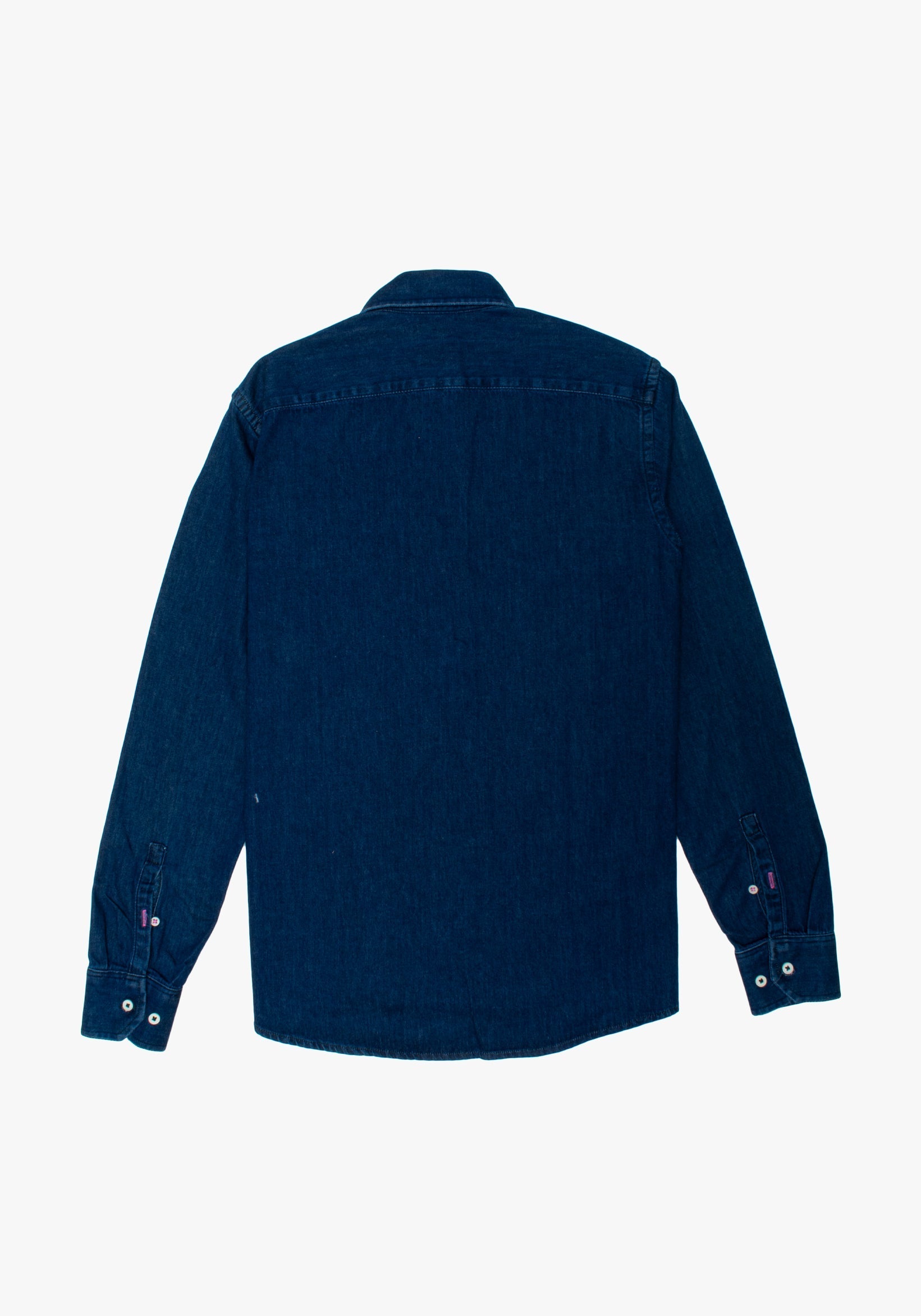 Overshirt Pockets Dark Blue French Collar