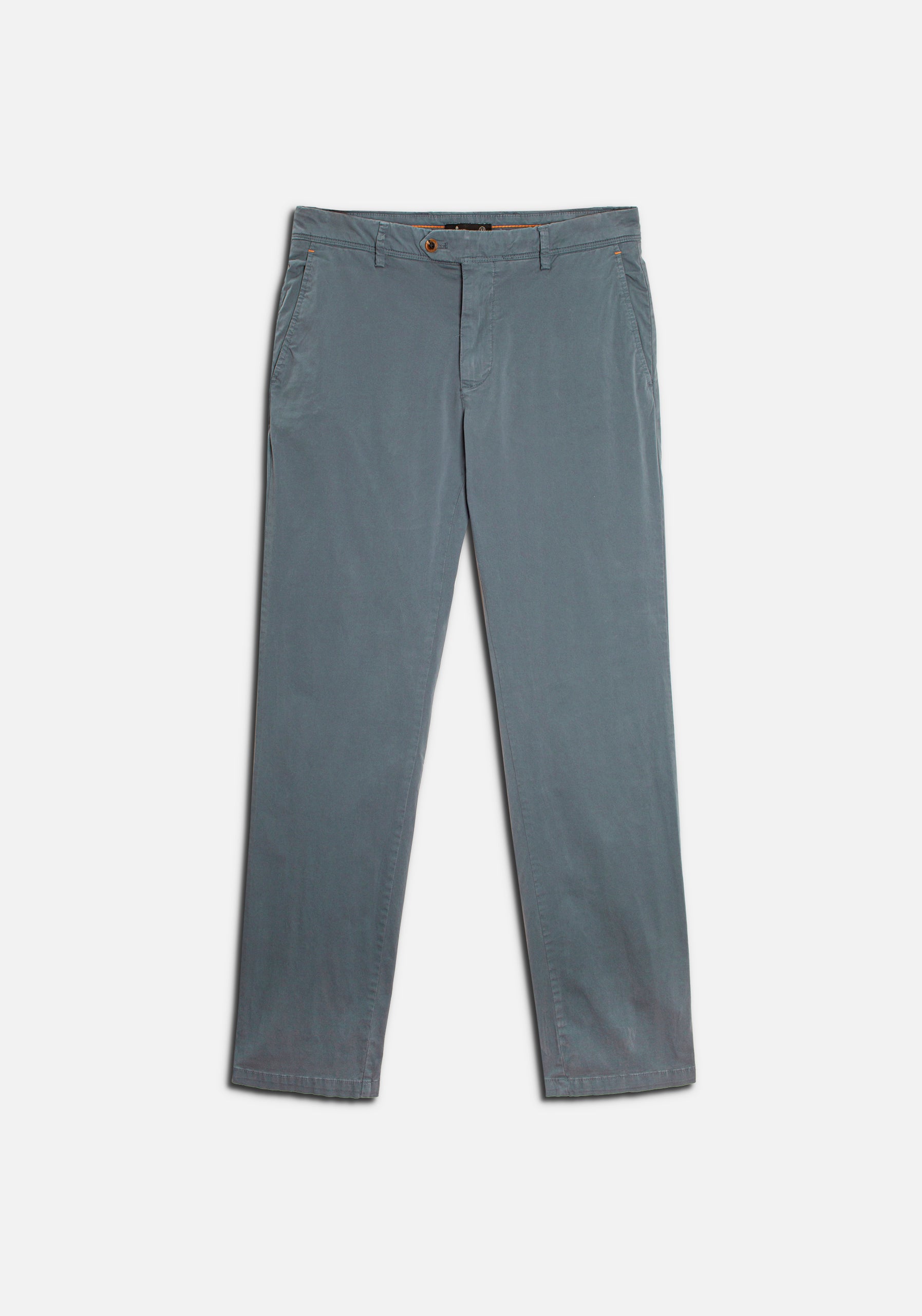Petrol Blue Solid Color Chino Pants