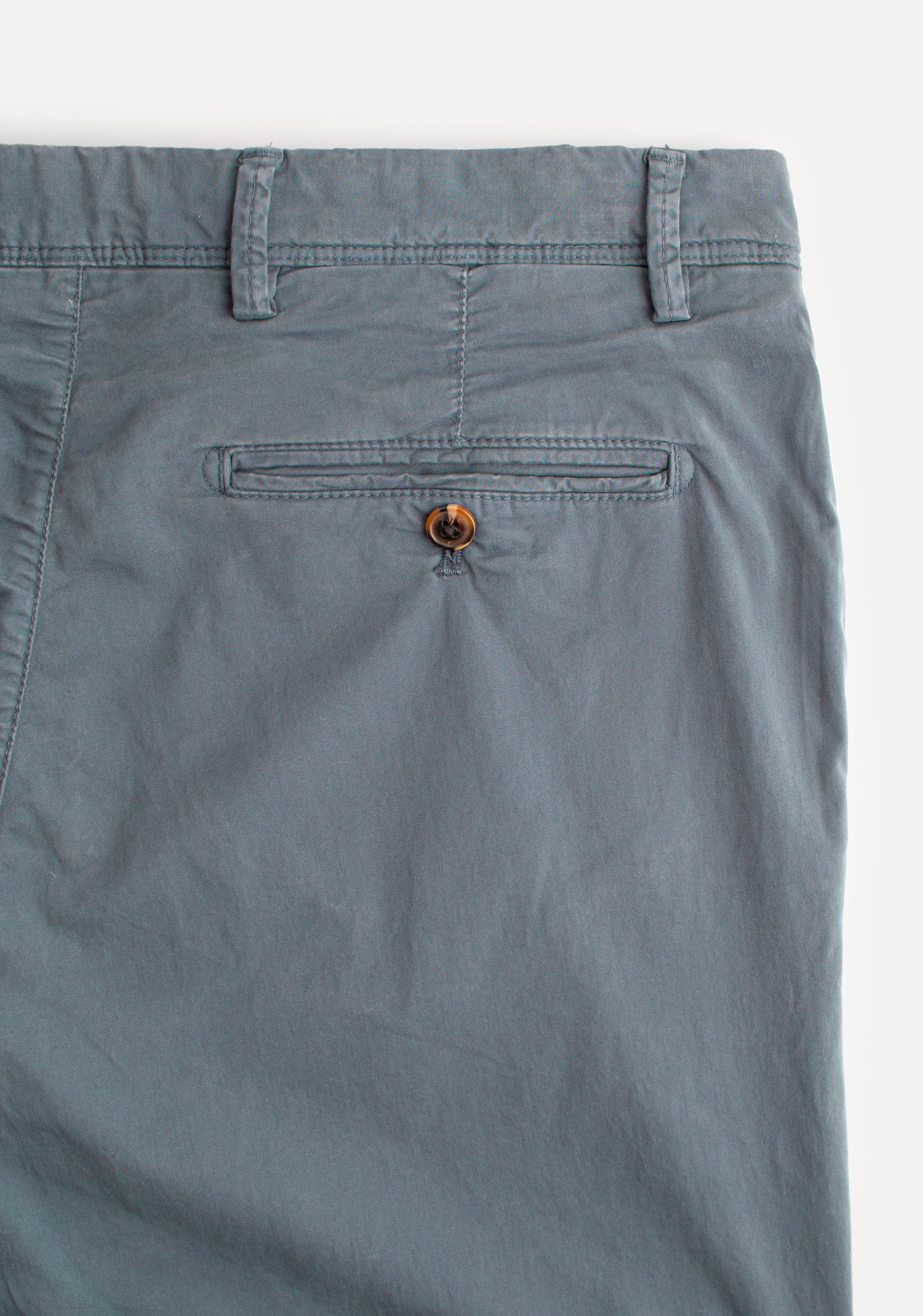 Petrol Blue Solid Color Chino Pants