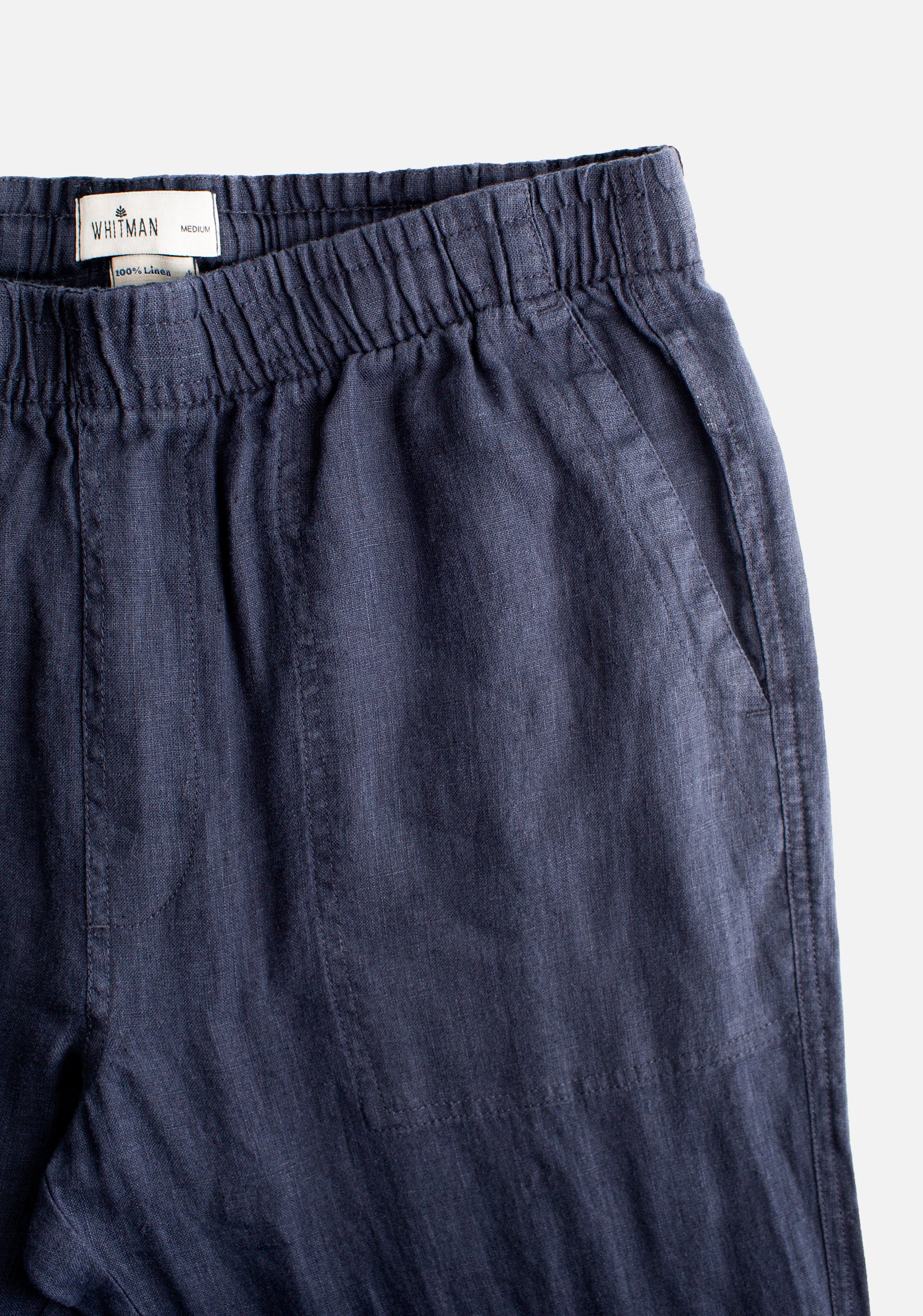 H Hopkins Jogger Pants Linen Blue Dark.