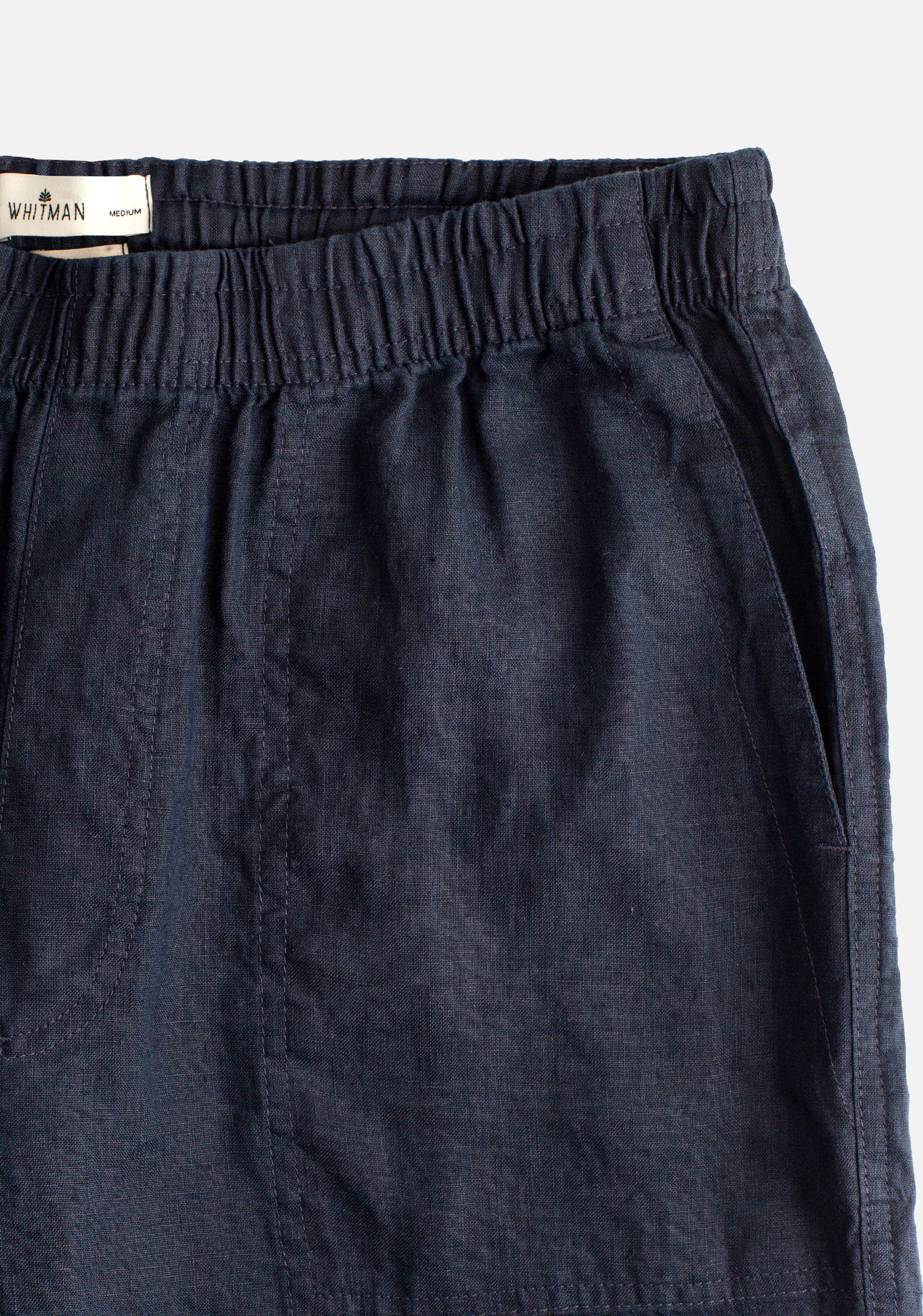 H Hopkins Navy Blue Linen Jogger Pants