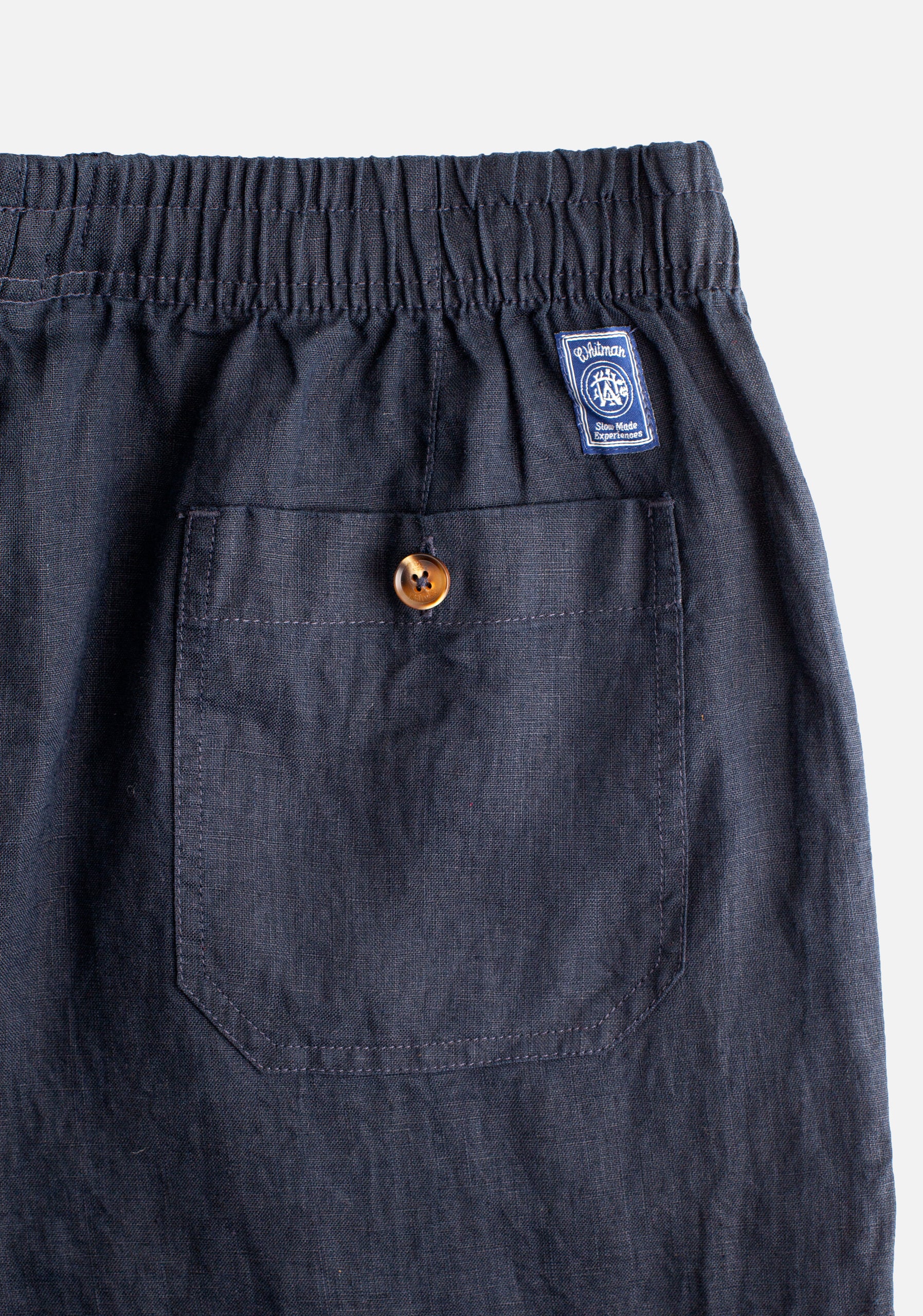 H Hopkins Navy Blue Linen Jogger Pants