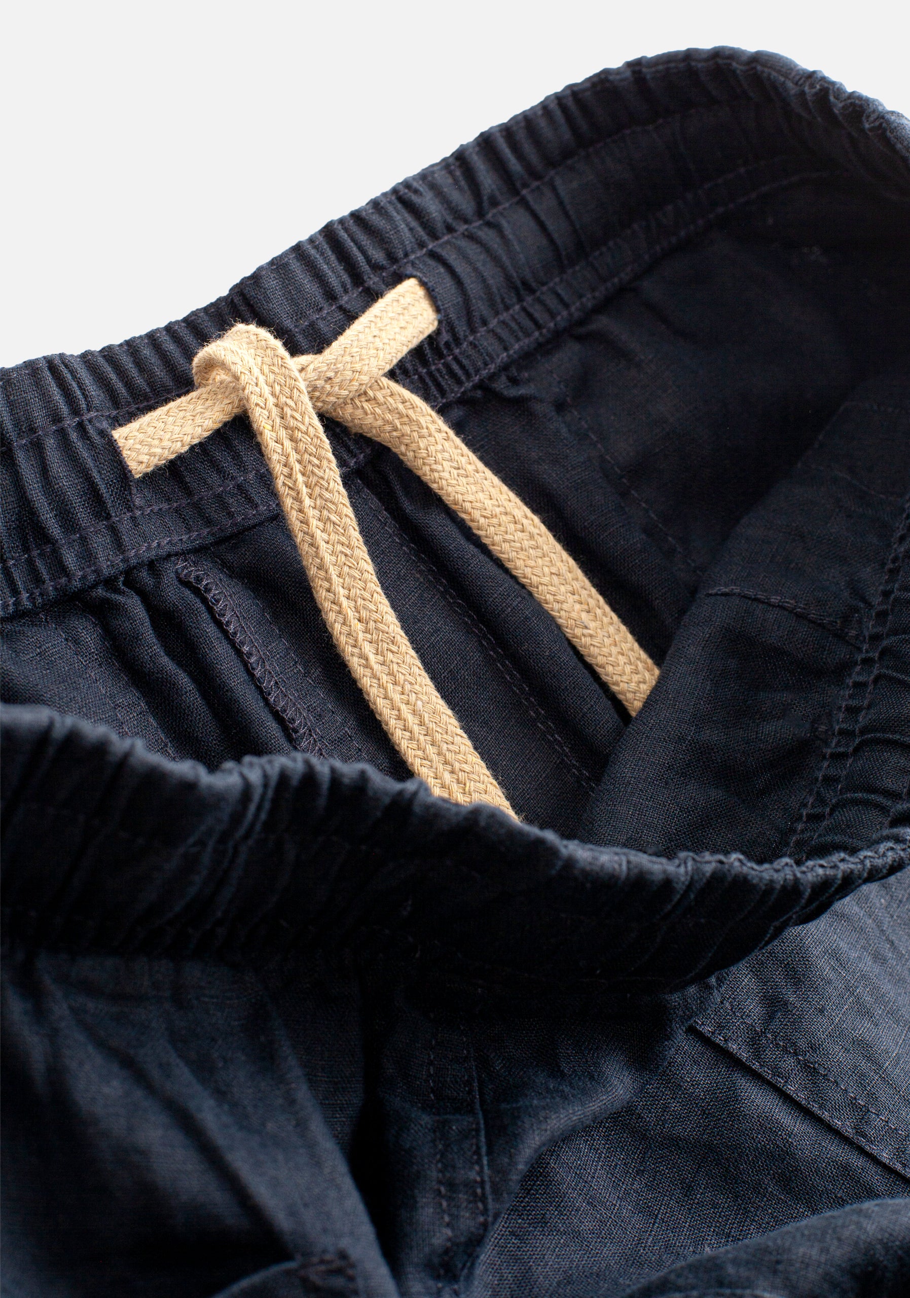 H Hopkins Navy Blue Linen Jogger Pants