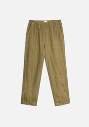 Hopkins Jogger Pants Olive Green Linen