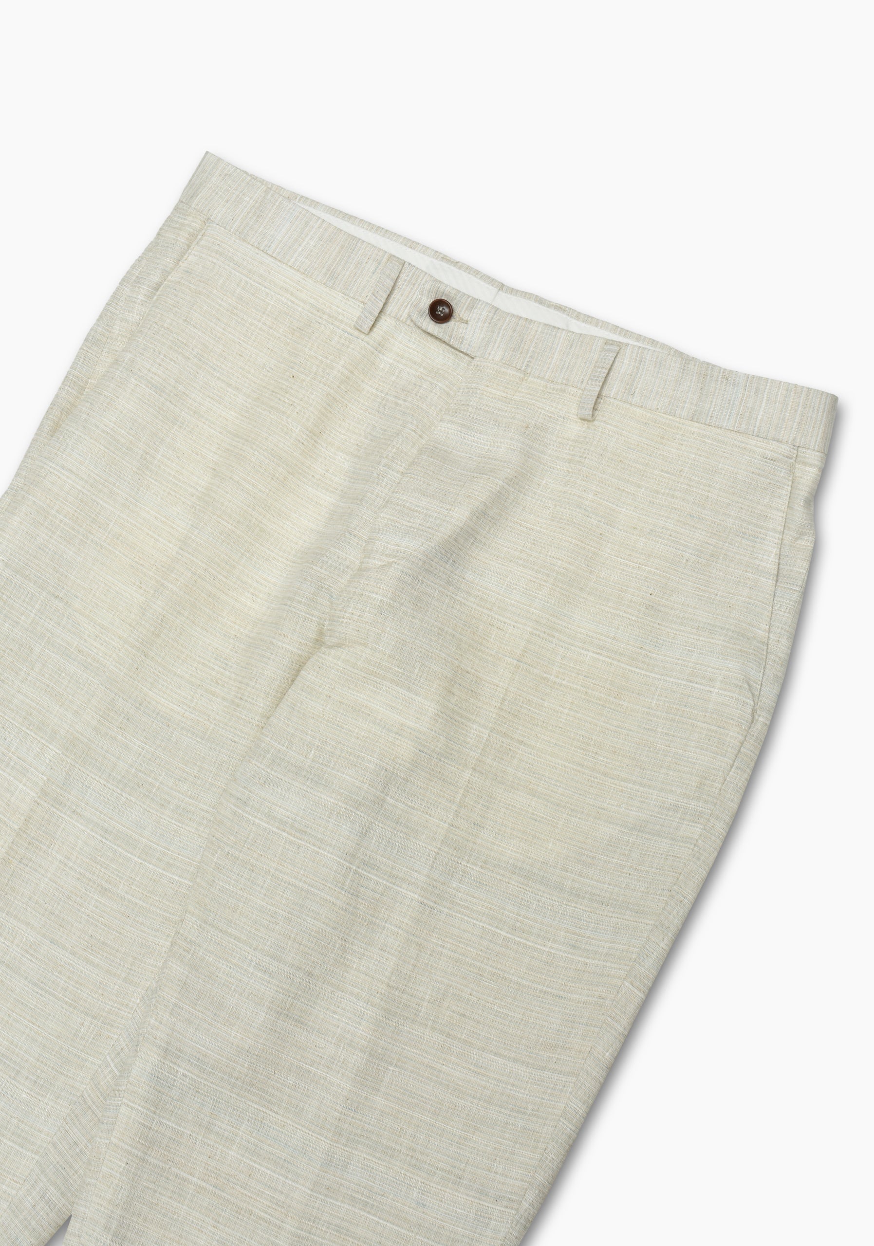 Perugia Linen Ivory Stripes Trousers