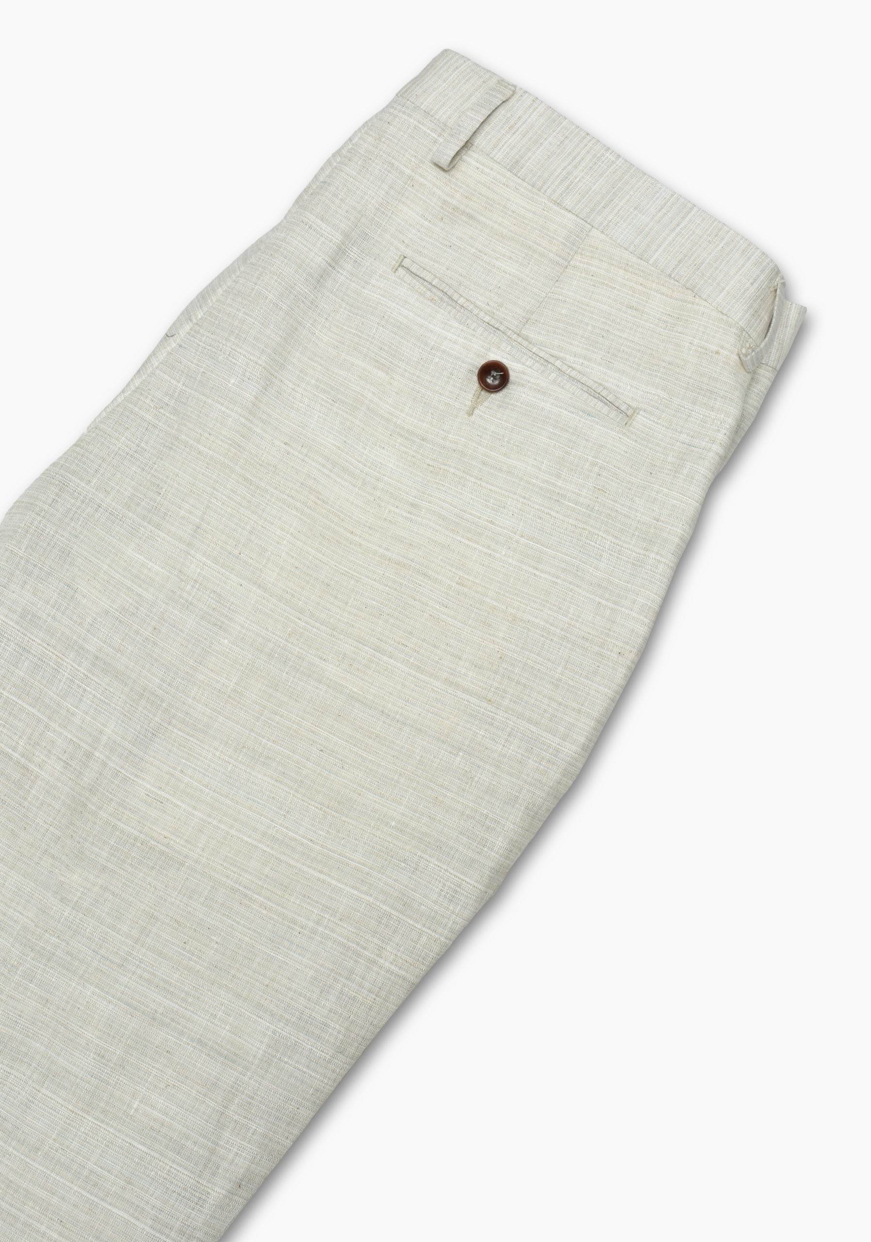 Perugia Linen Ivory Stripes Trousers