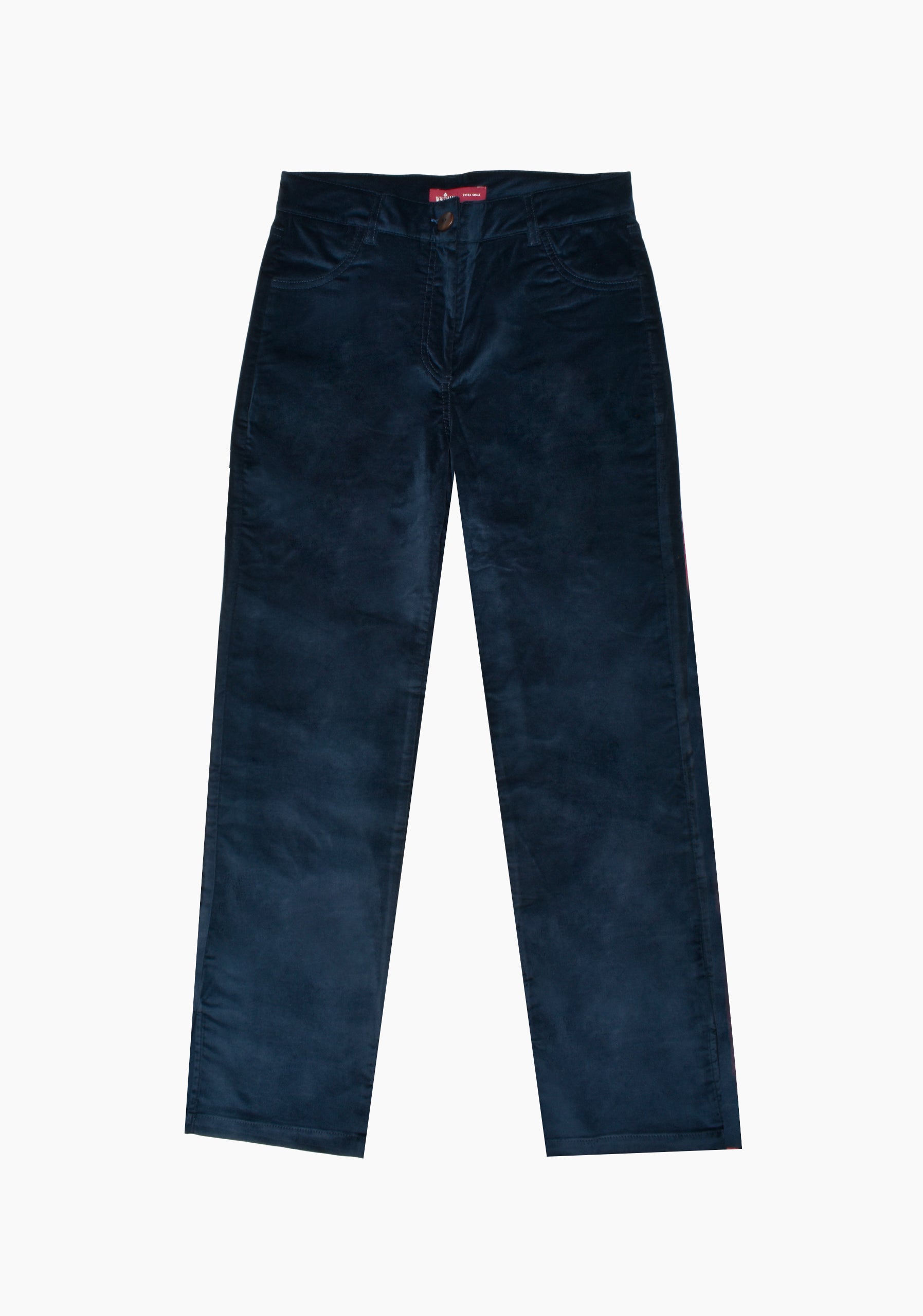 Lourdes Smooth Corduroy Dark Blue Trousers