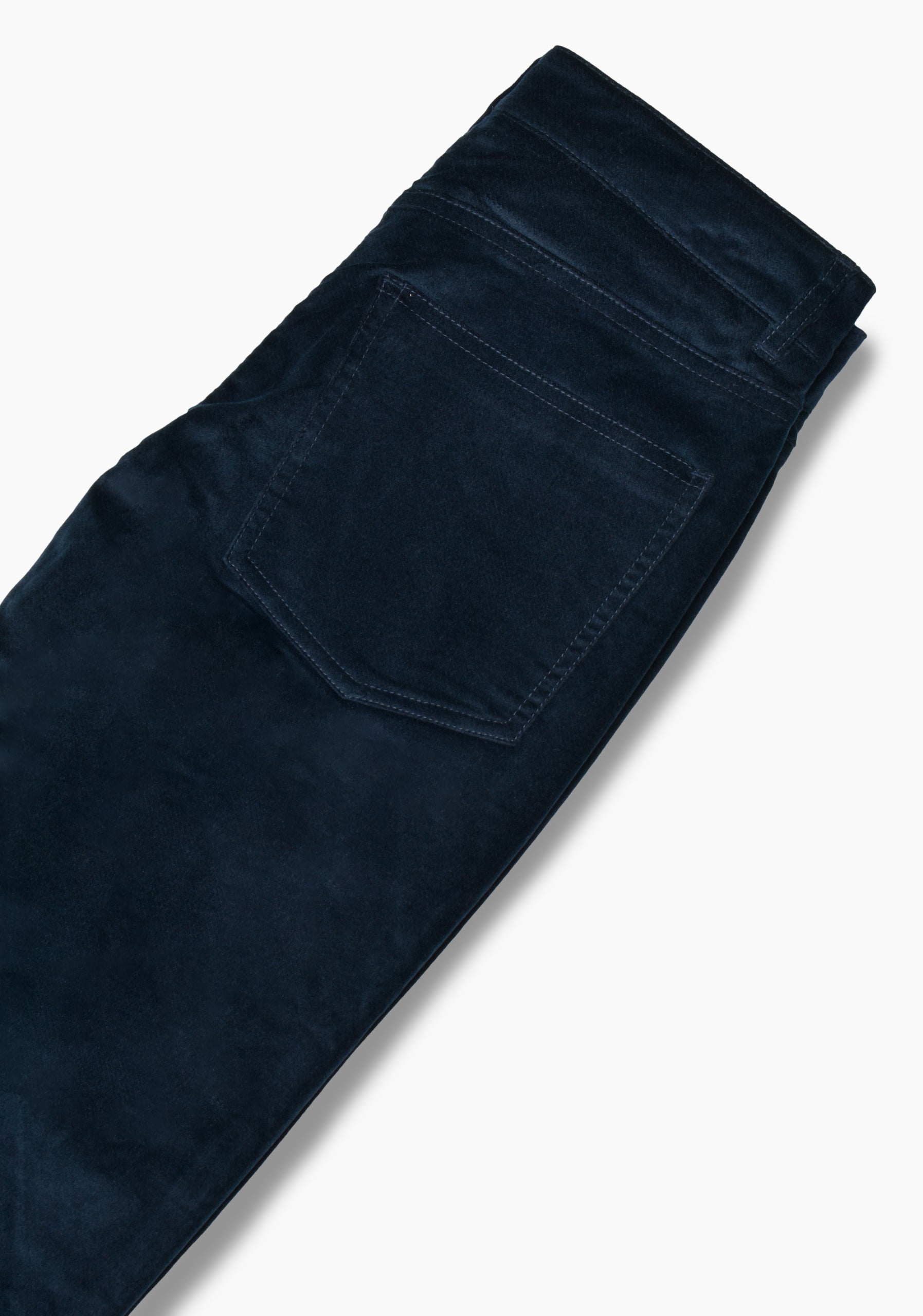 Lourdes Smooth Corduroy Dark Blue Trousers