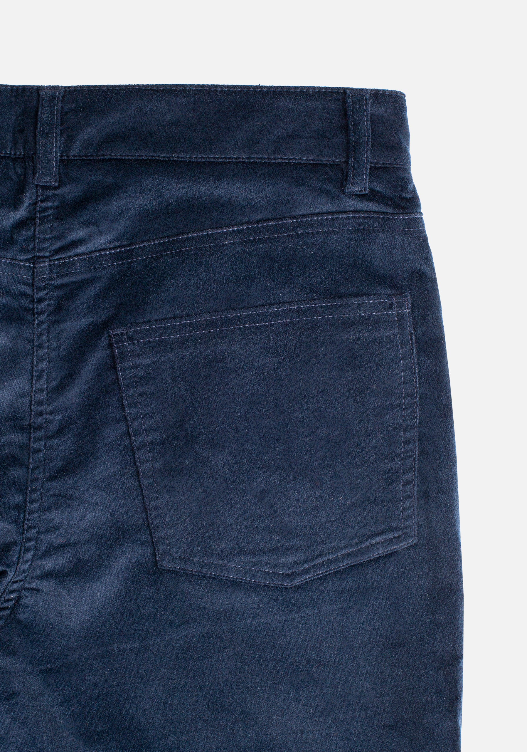 Lourdes Smooth Corduroy Dark Blue Trousers