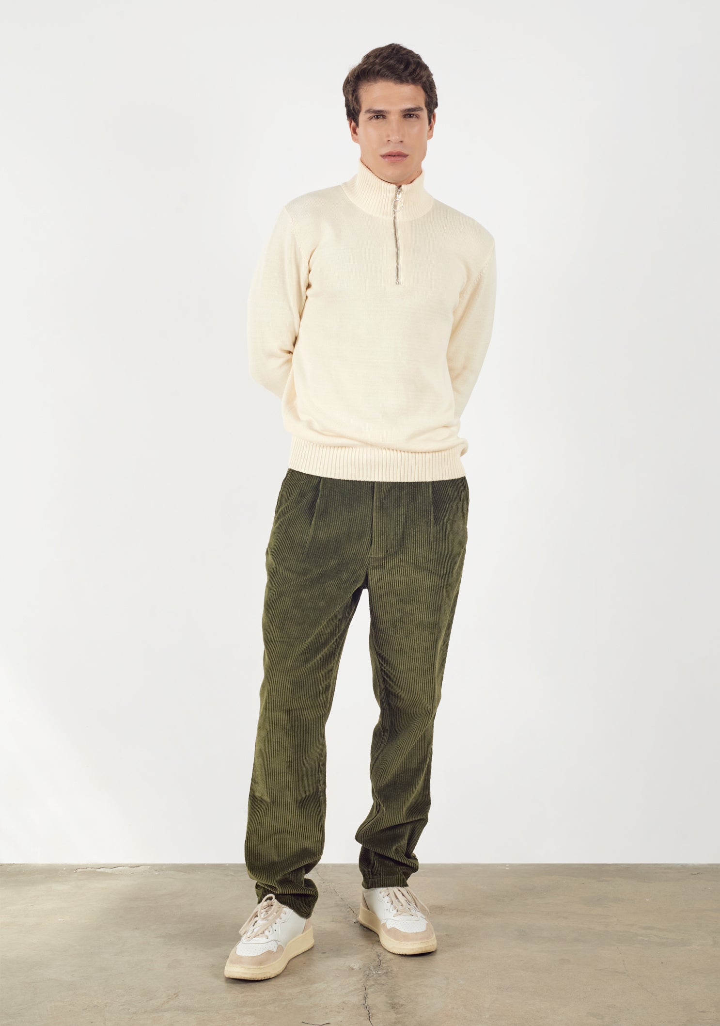 Hudson Corduroy Medium Green Trousers