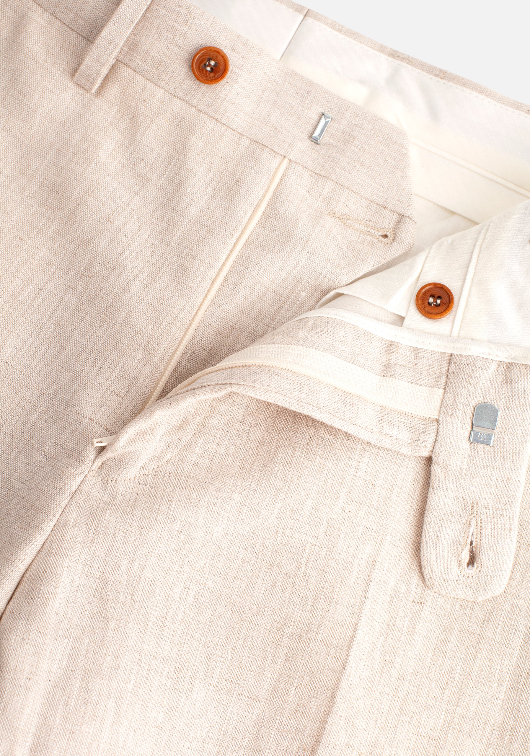 Perugia Linen Oatmeal Trousers