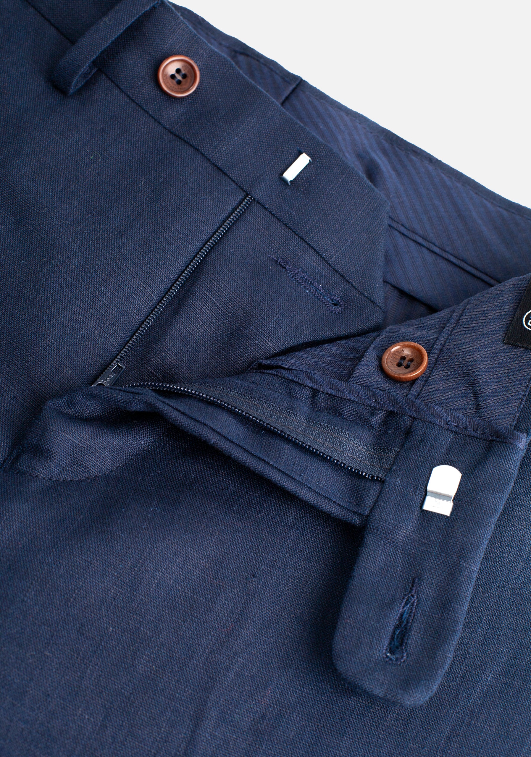 Perugia Linen Dark Blue Trousers