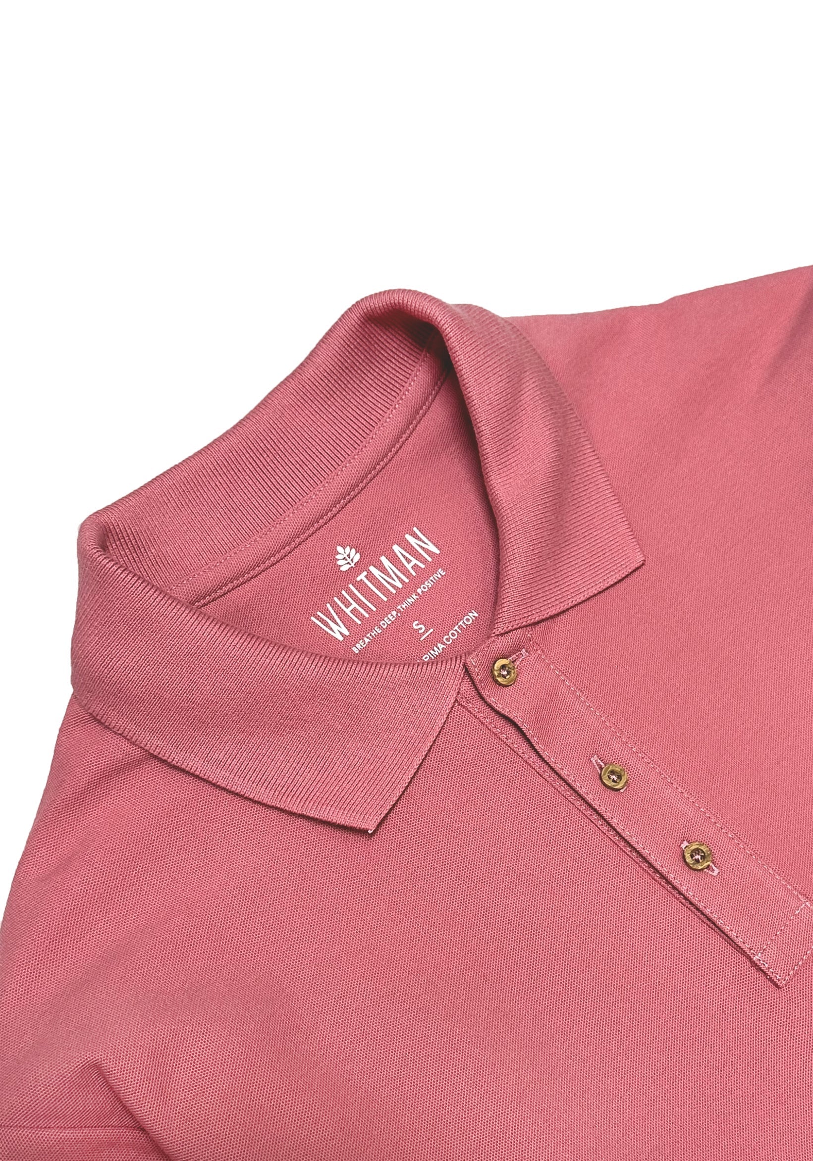 Long Sleeve Pink Polo Shirt