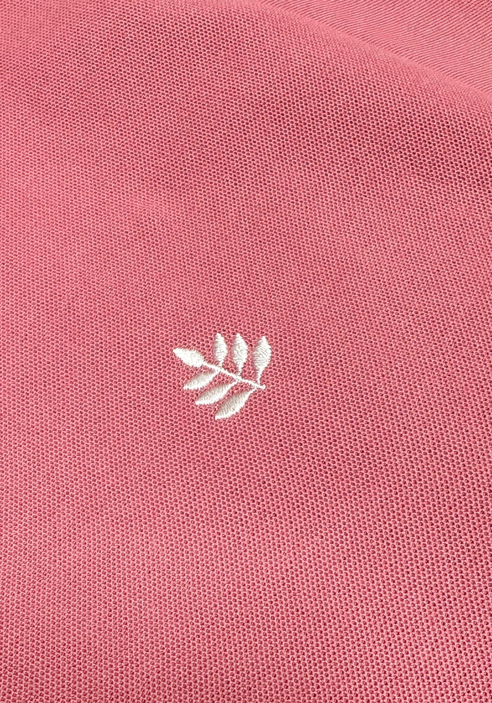 Long Sleeve Pink Polo Shirt