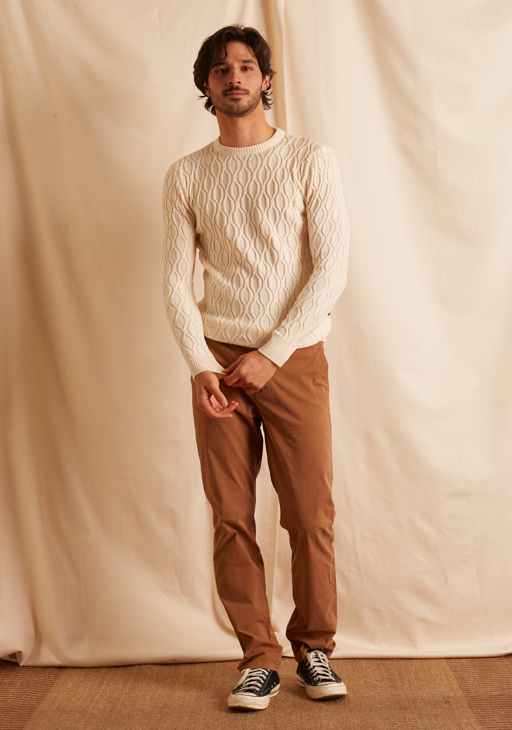 Ivory Rhombus Sweater