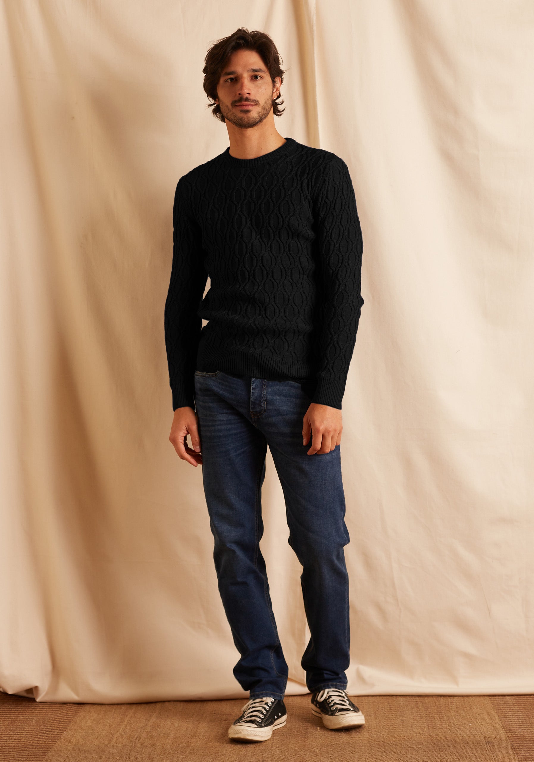 Black Rhombus Sweater