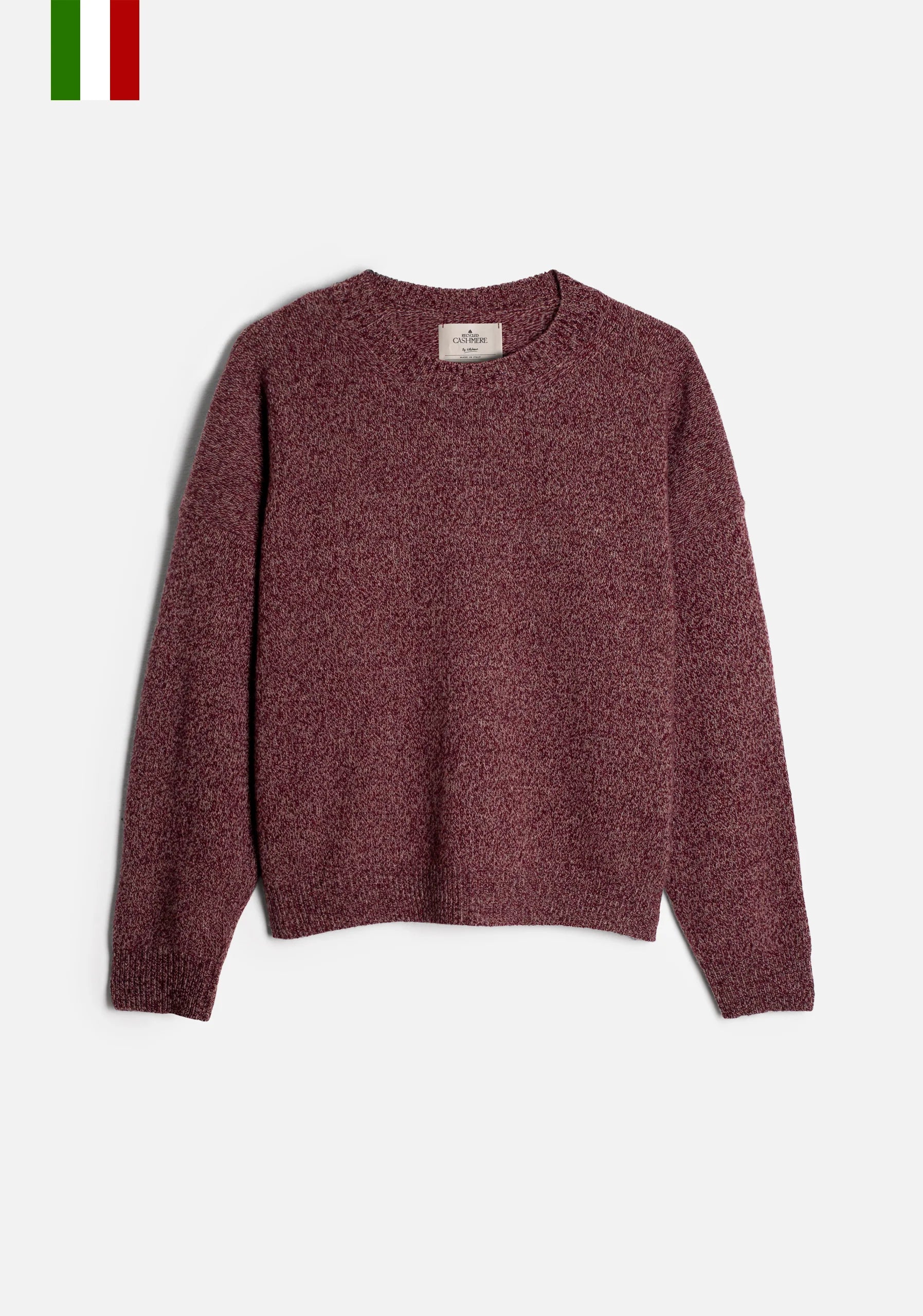 Knit Violet CRD Ivory Knit Cardigan - Red Wine