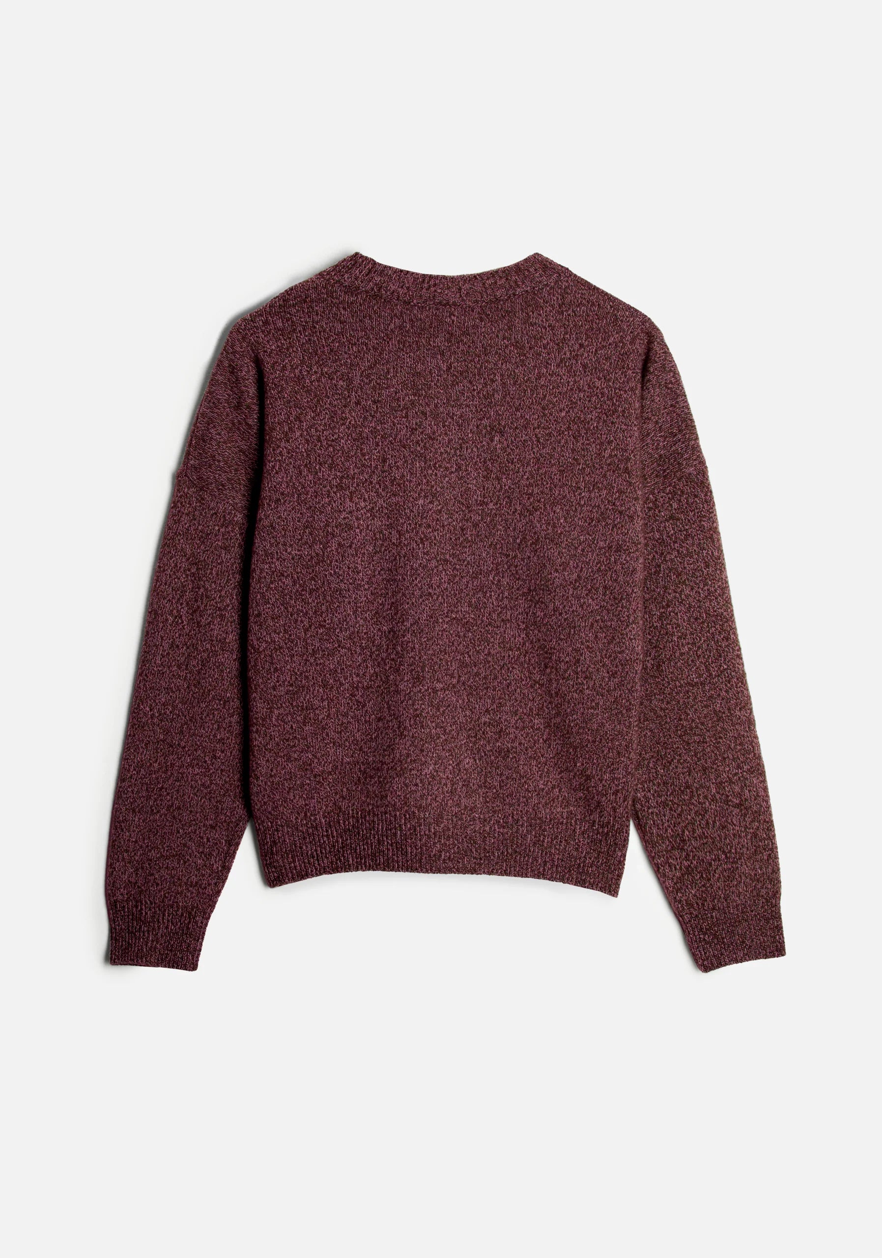Knit Violet CRD Ivory Knit Cardigan - Red Wine