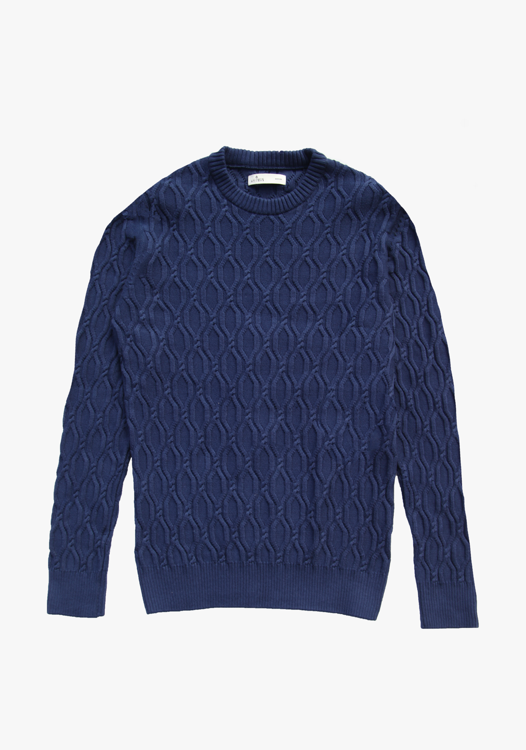 Navy Blue Rhombus Sweater
