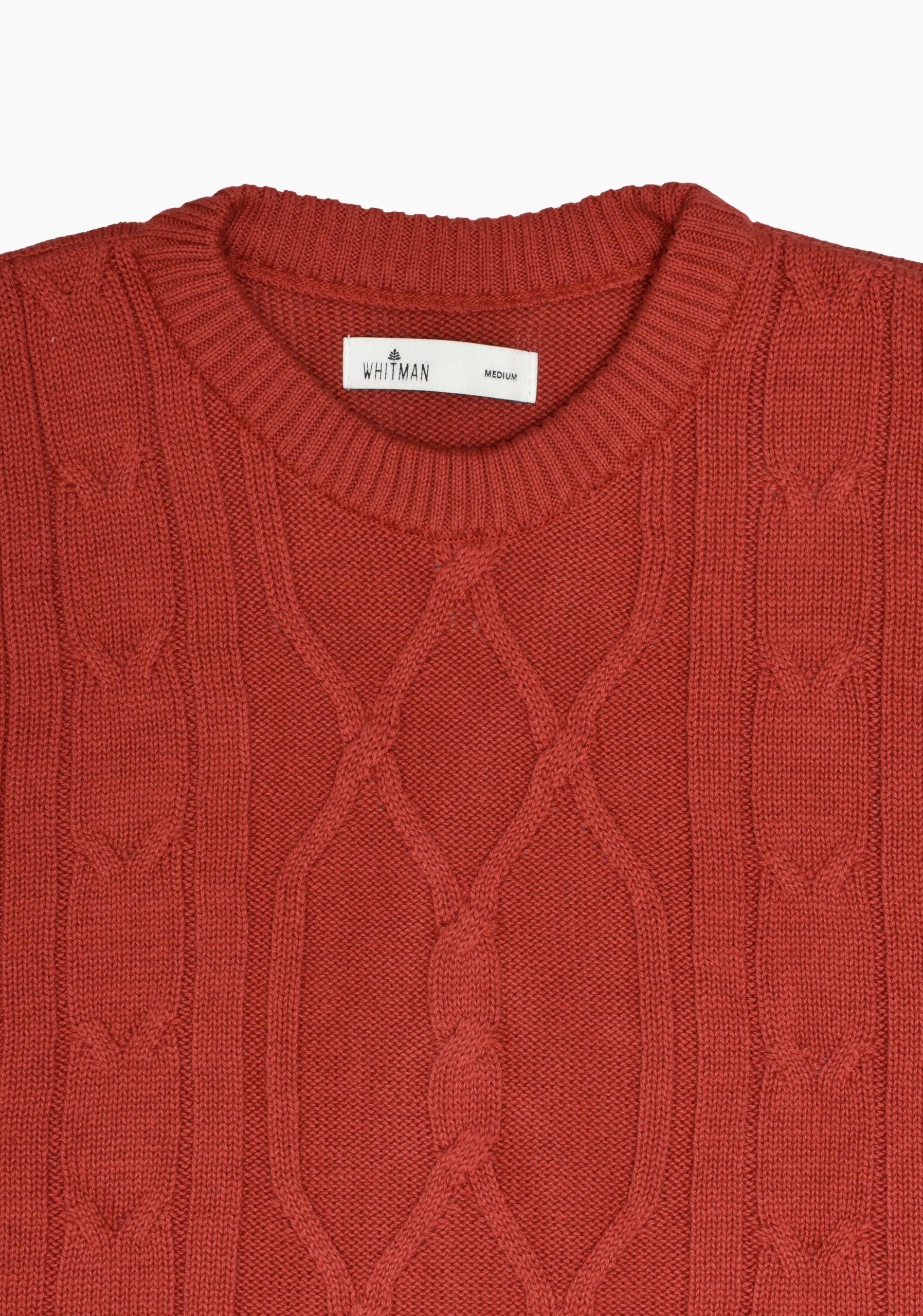 Aran Terracotta Sweater