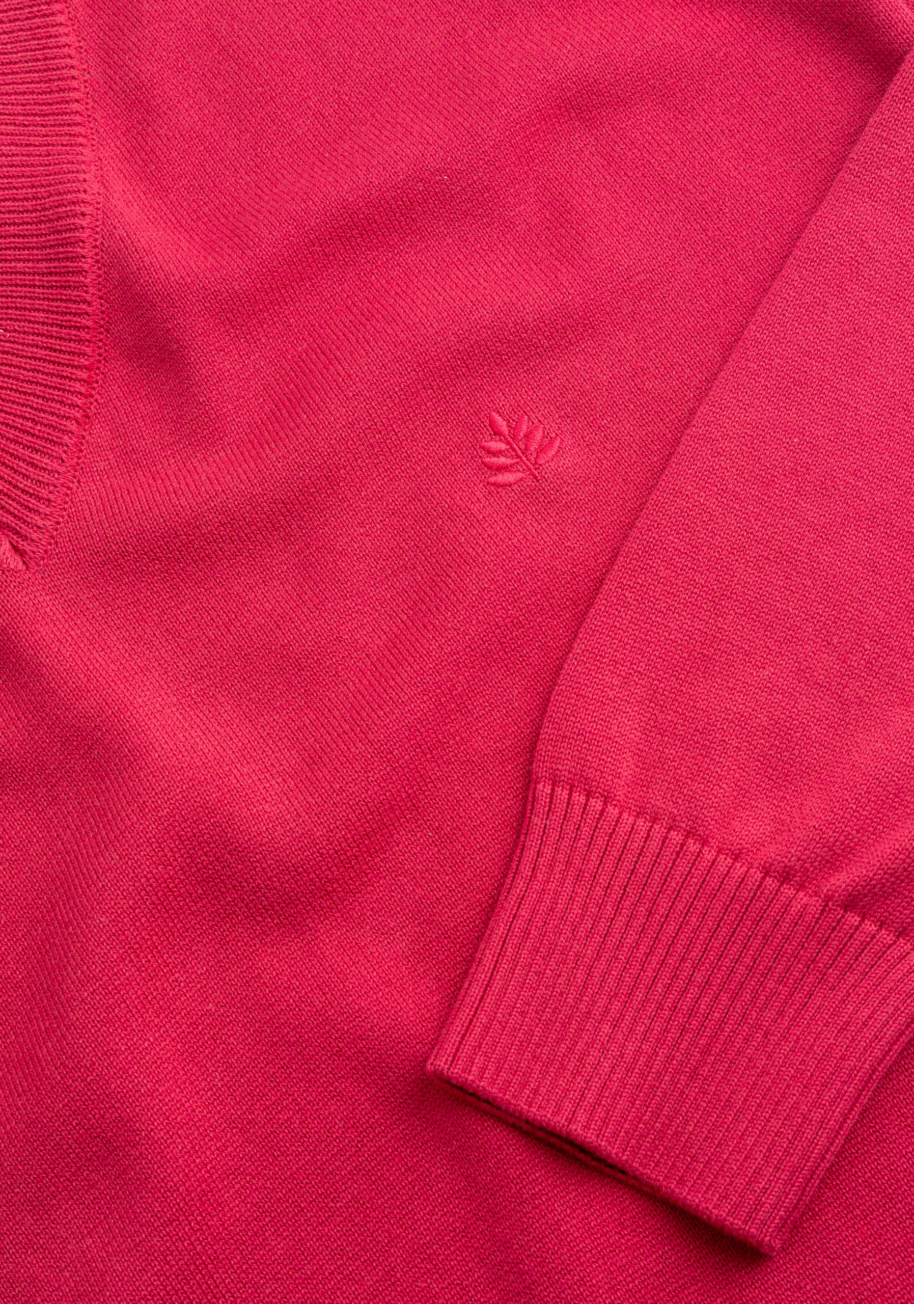 H Newark Cherry Red V-Neck Sweater