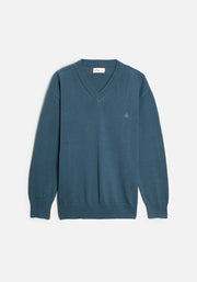 Sack H Newark V-Neck Blue Med
