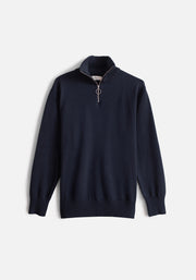 Prescolt H Navy Blue Half-Zip Sweater