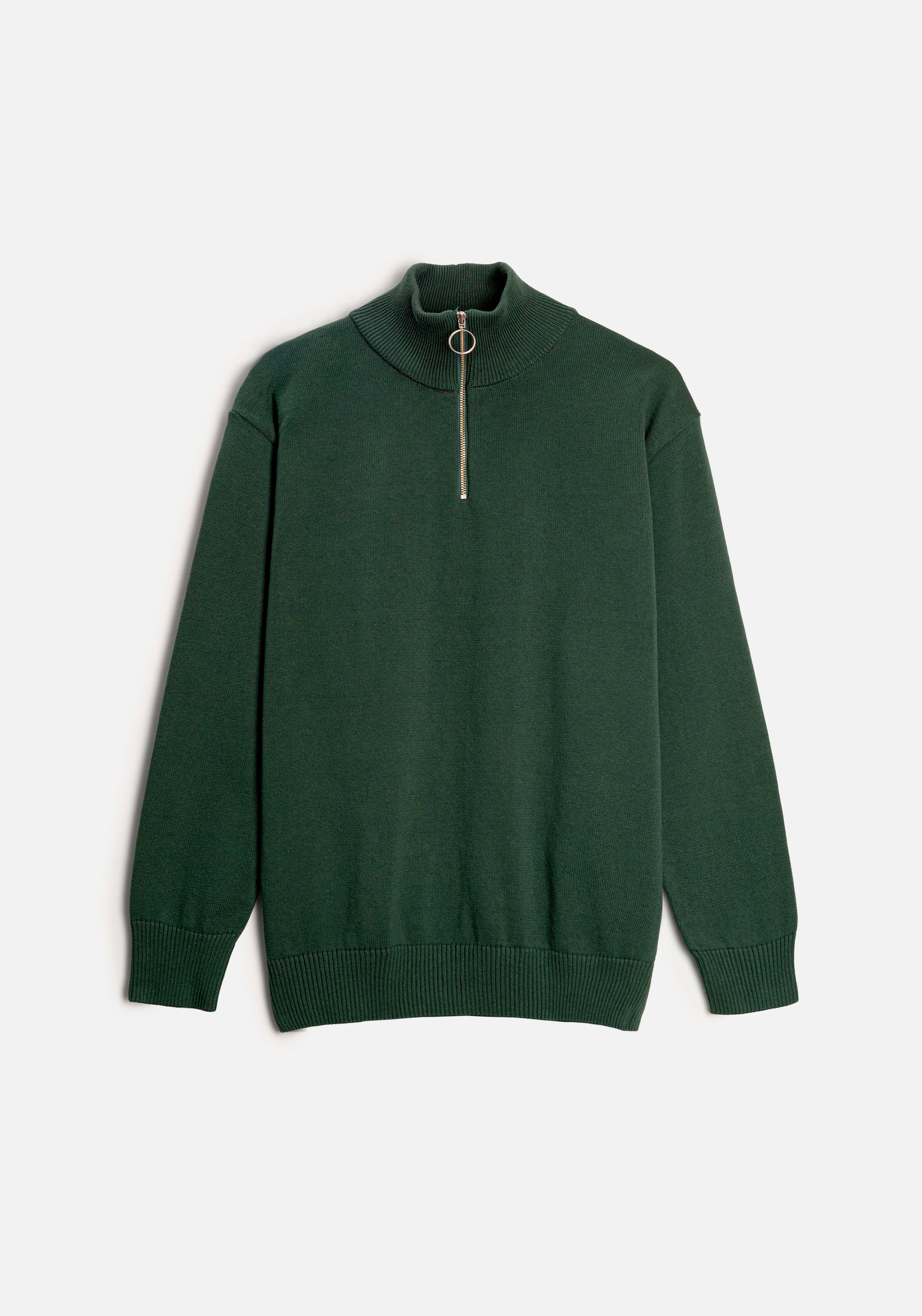 Prescolt H Green Half-Zip Sweater