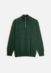Prescolt H Green Half-Zip Sweater