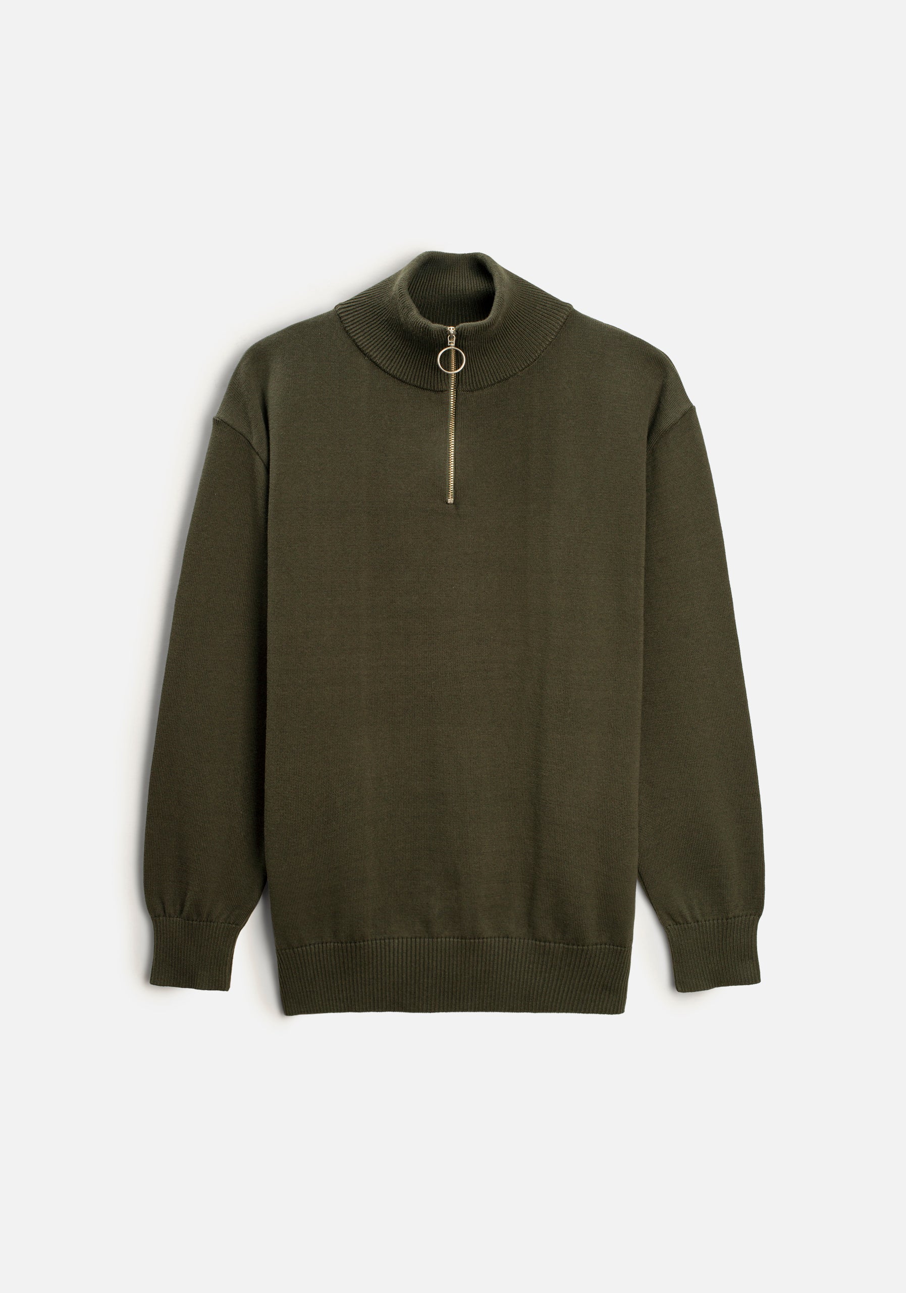 Prescolt Half Zip Jacket in Olive Green