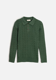 Dark Green Single-Color Braided Turin Coat