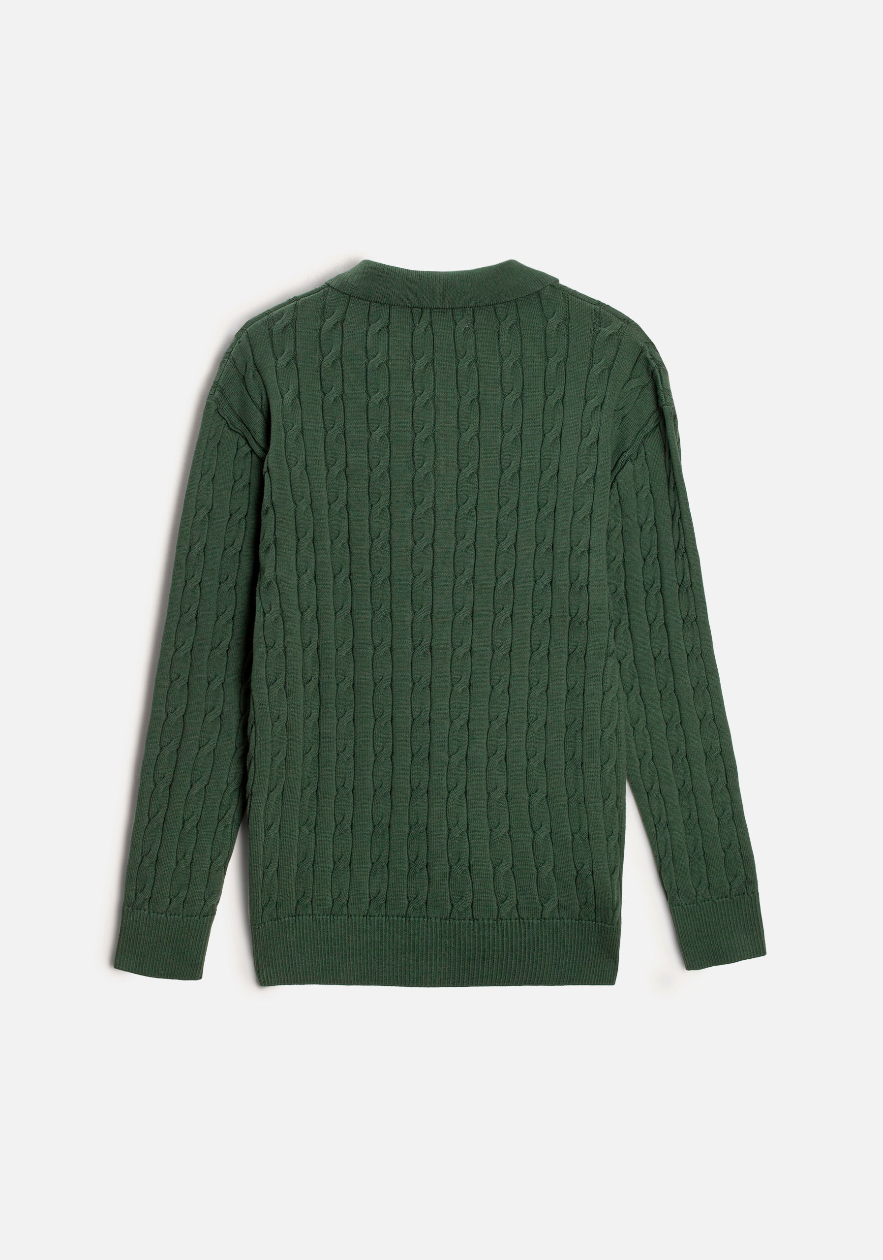 Dark Green Single-Color Braided Turin Coat