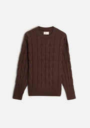 Kanzas Braided Jacket Solid Color Dark Brown