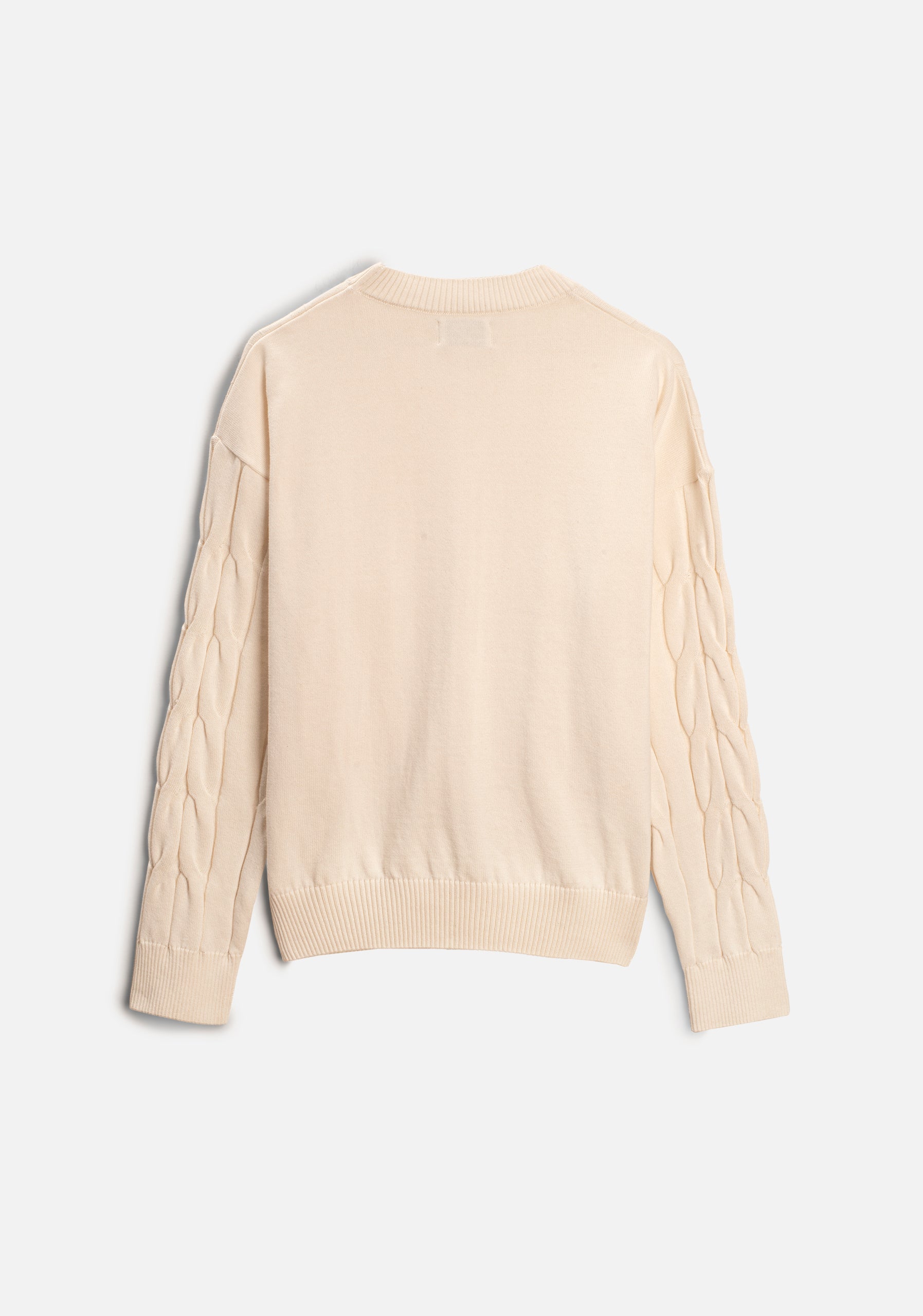 Kanzas Braided Single-Color Ivory Coat