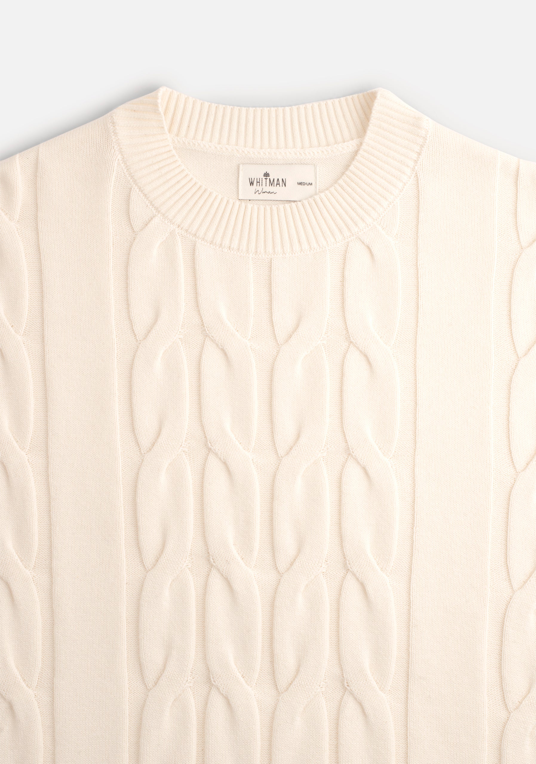 Kanzas Braided Single-Color Ivory Coat